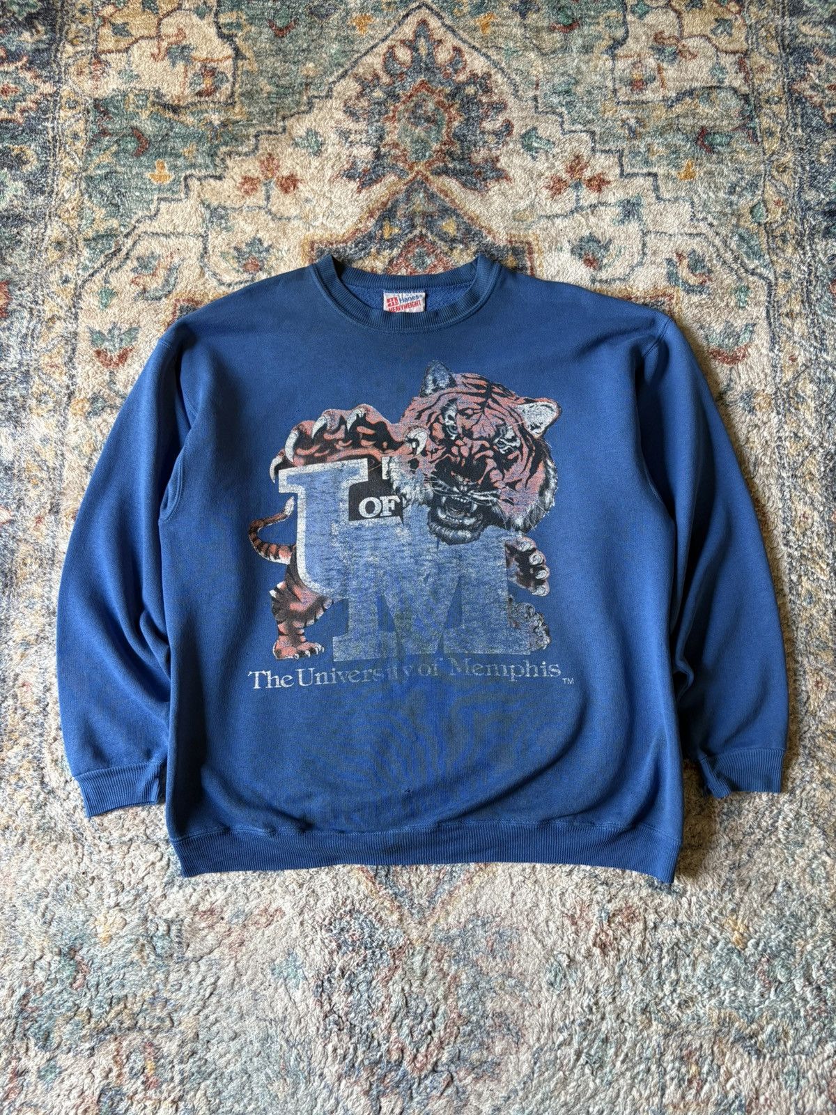 Vintage Vintage University Of Memphis Tigers Big Logo Crewneck Size US M / EU 48-50 / 2 - 1 Thumbnail