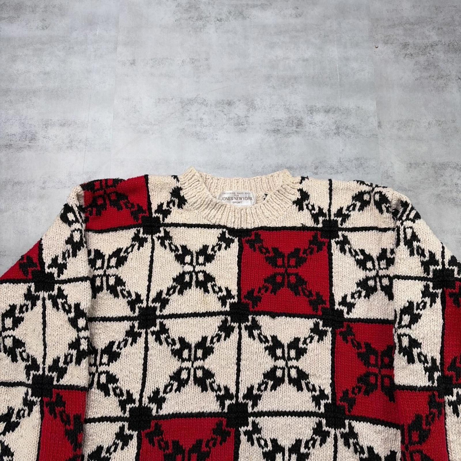 Jones New York Vintage 90’s Jones New York Knit Patterned Sweater Size XL / US 12-14 / IT 48-50 - 3 Thumbnail