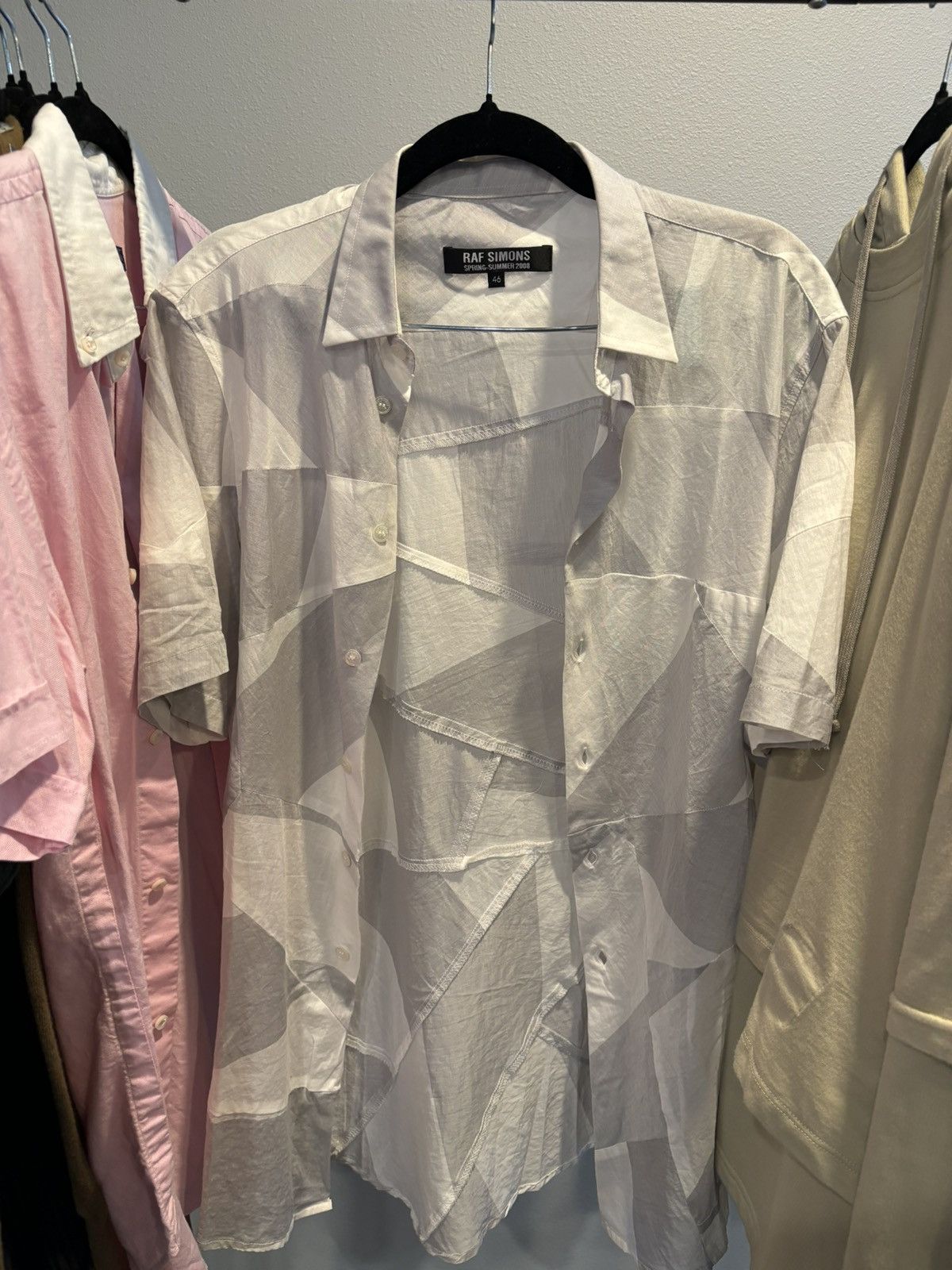 Raf Simons Raf Simons Semi Sheer Geometric Button Up Size US S / EU 44-46 / 1 - 3 Thumbnail