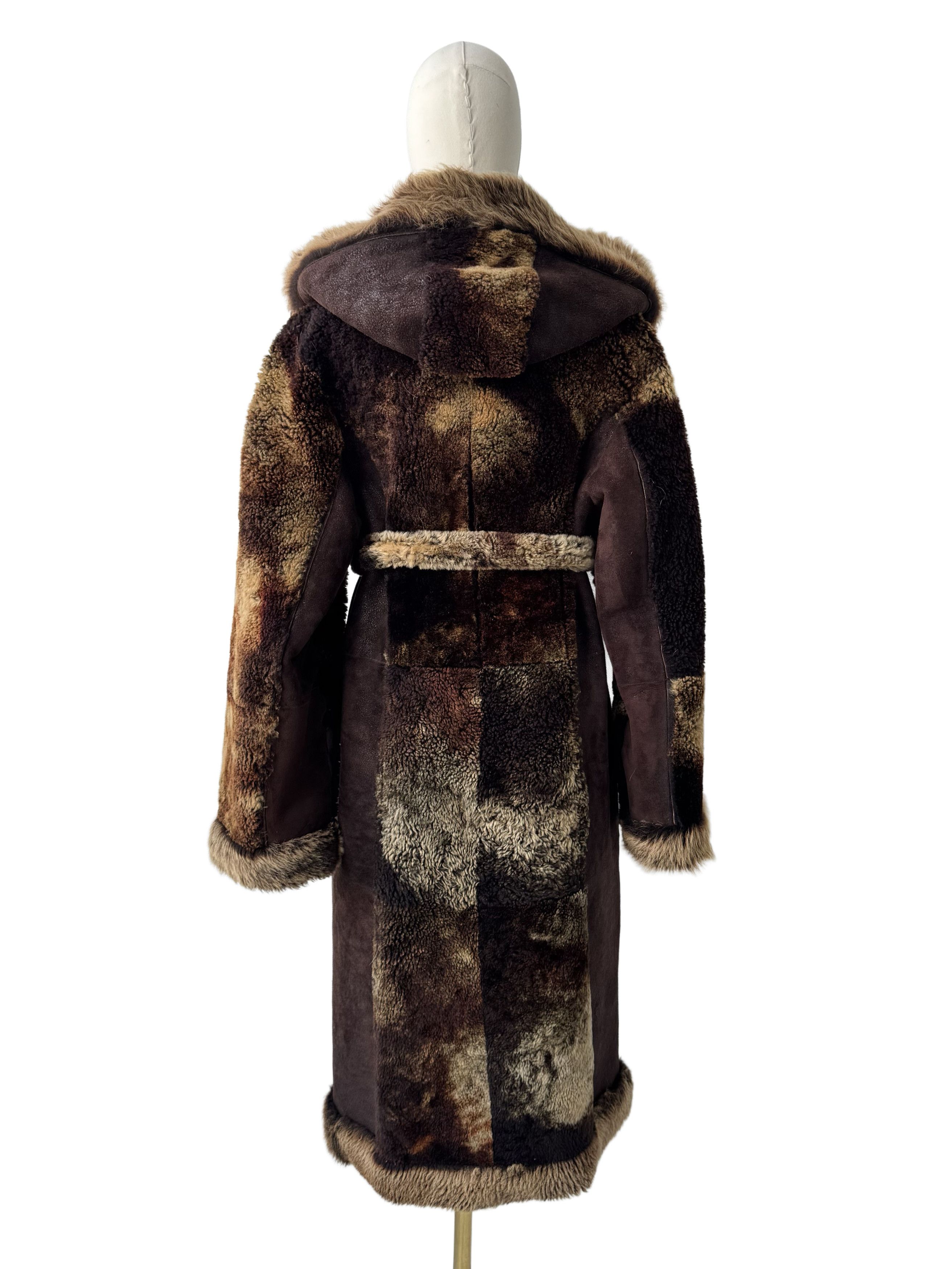 Vintage Vintage Real Sheepskin Hooded Coat Size L / US 10 / IT 46 - 5 Thumbnail
