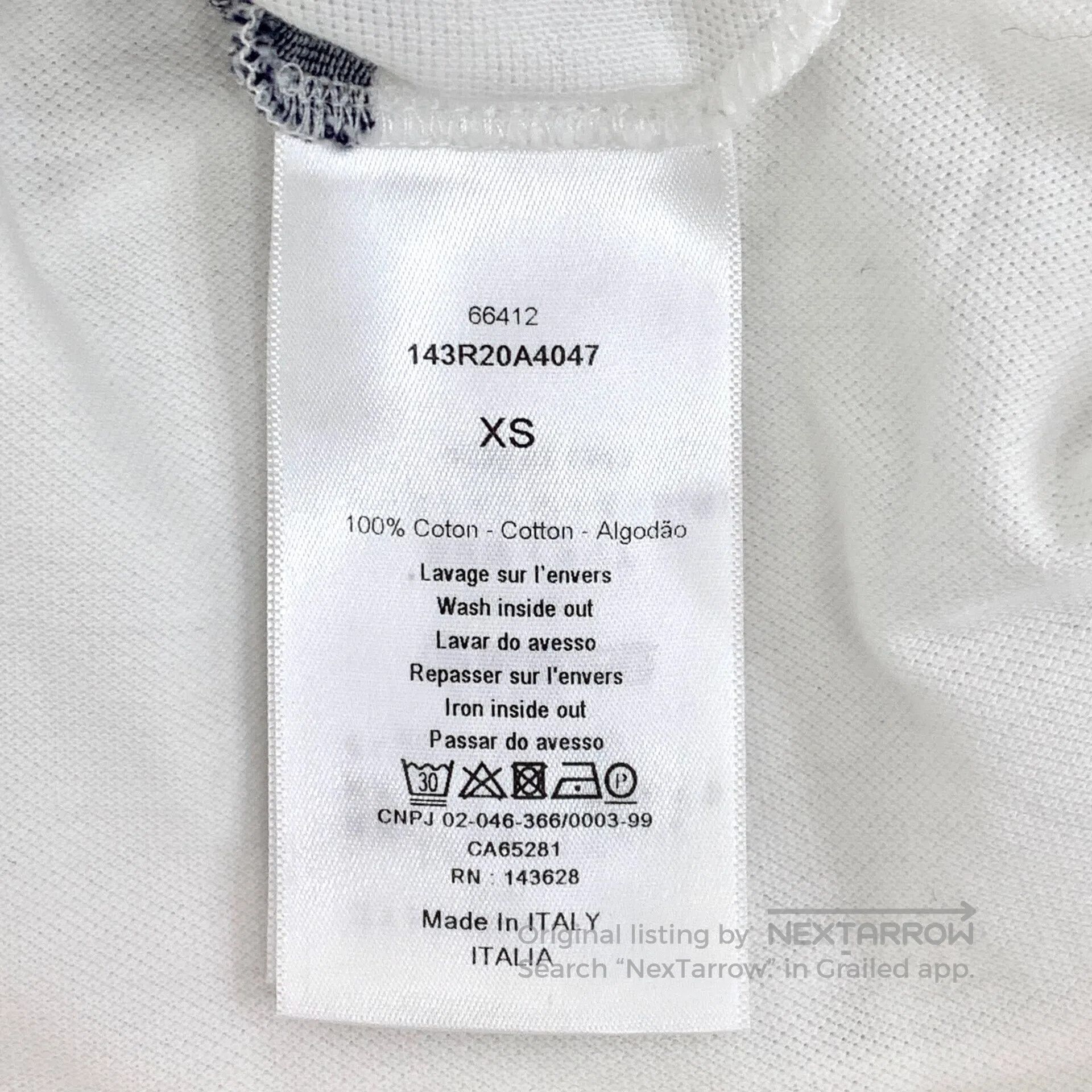 Dior Dior White striped logo lettering printed cotton button-do Size US XS / EU 42 / 0 - 7 Thumbnail