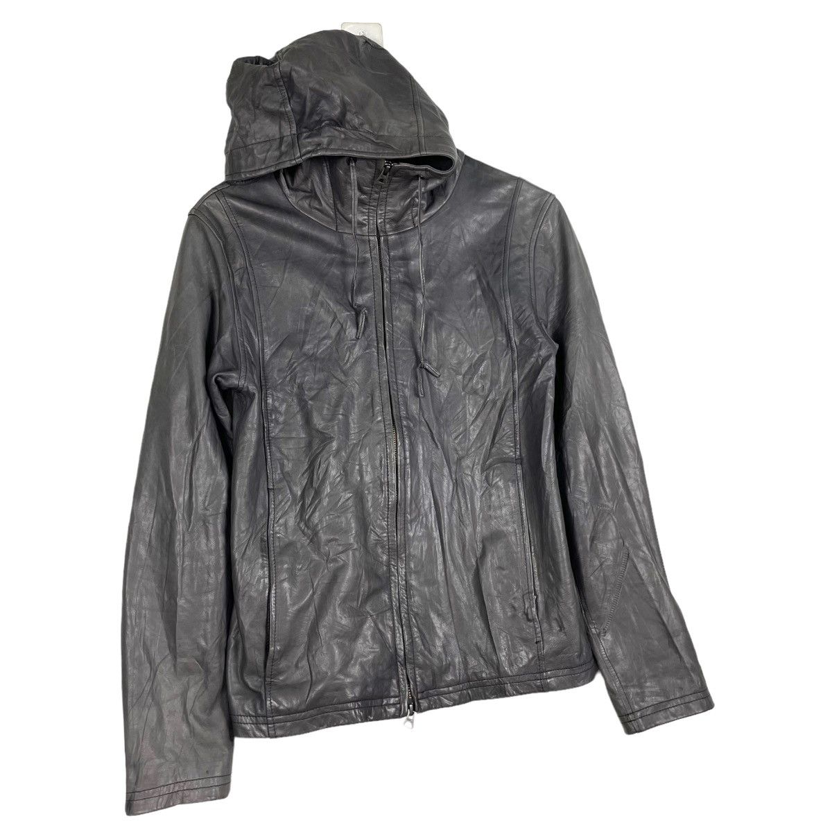 Japanese Brand × Leather × Other 💥SHAMA JAPAN COWHIDE LEATHER HOODIE JACKET Size US S / EU 44-46 / 1 - 4 Thumbnail