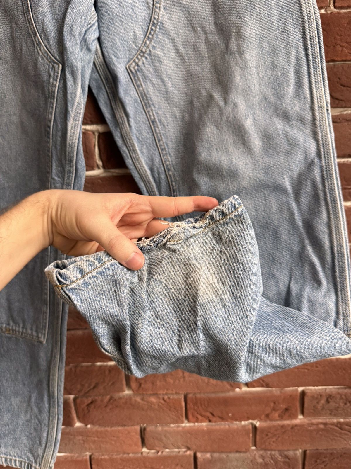 Carhartt Washed Carhartt Double Knee Distressed Blue Hype Workwear Size US 30 / EU 46 - 9 Thumbnail