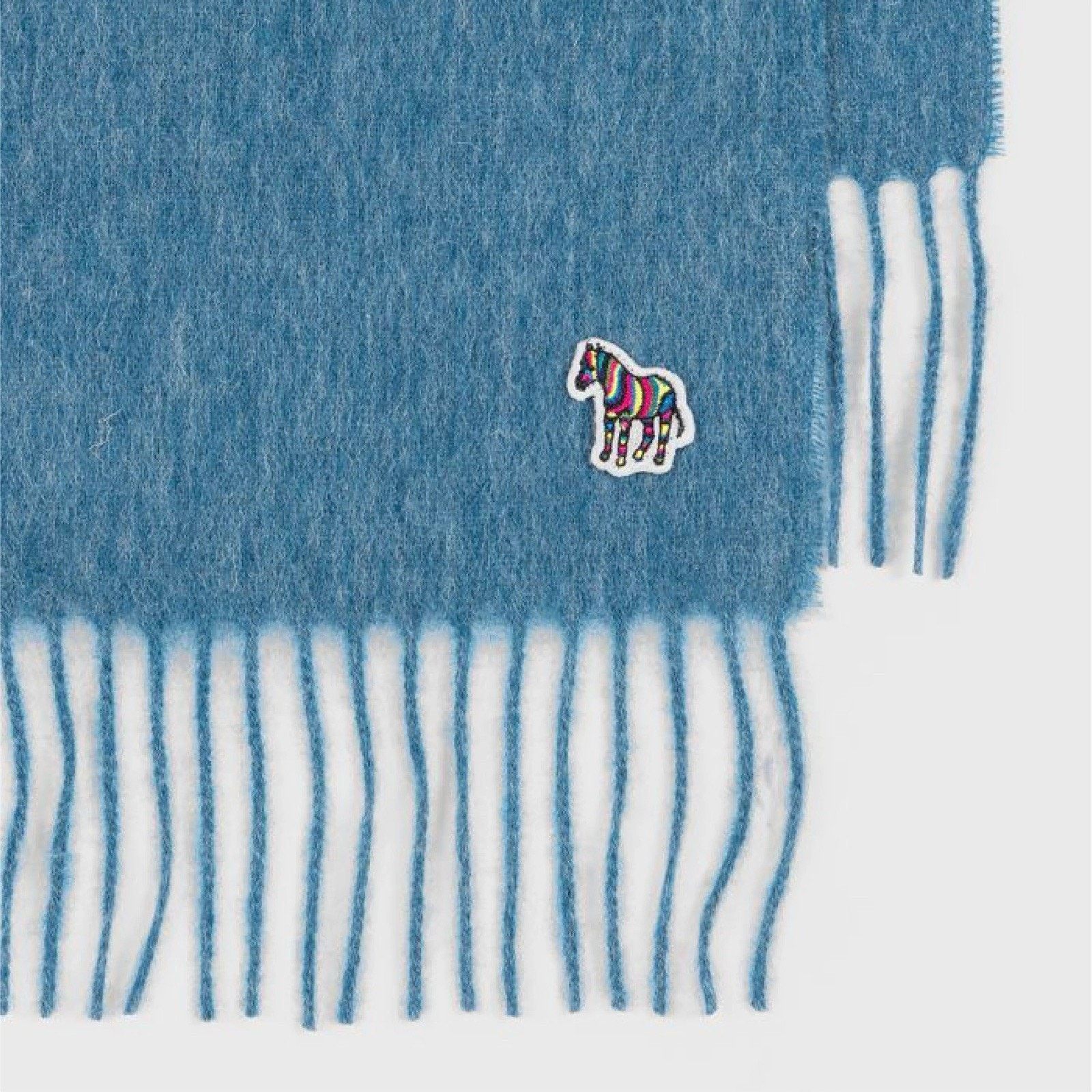 Paul Smith NWT Paul Smith Lambswool Zebra Scarf, Blue. Really Nice Gift Size ONE SIZE - 2 Thumbnail