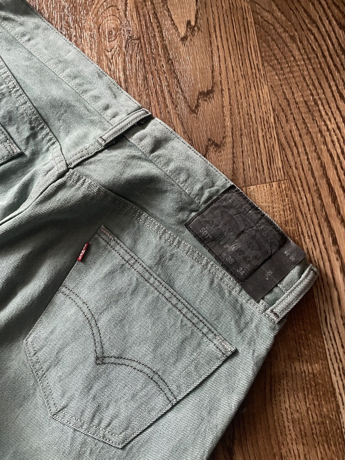 Levi's Vintage Levis 501 Green Button Fly Denim Jean Size US 38 / EU 54 - 4 Thumbnail