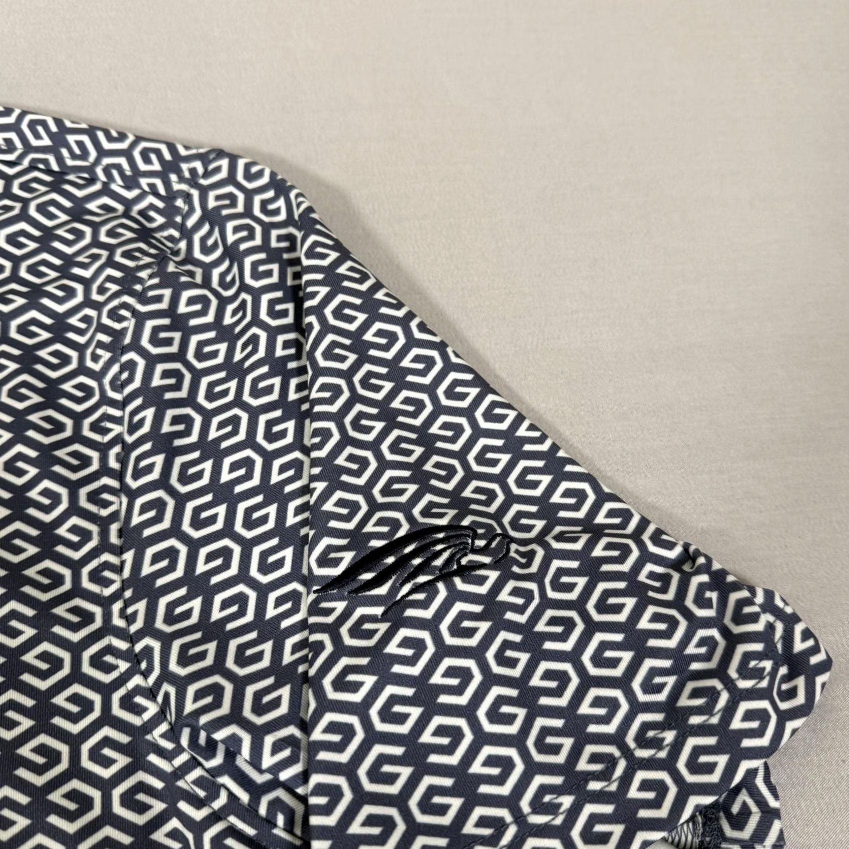 Vintage Greyson Polo Shirt Mens Medium Blue Geometric Print Golf Polo Stretch Performance Moisture Wicking Size US M / EU 48-50 / 2 - 4 Thumbnail