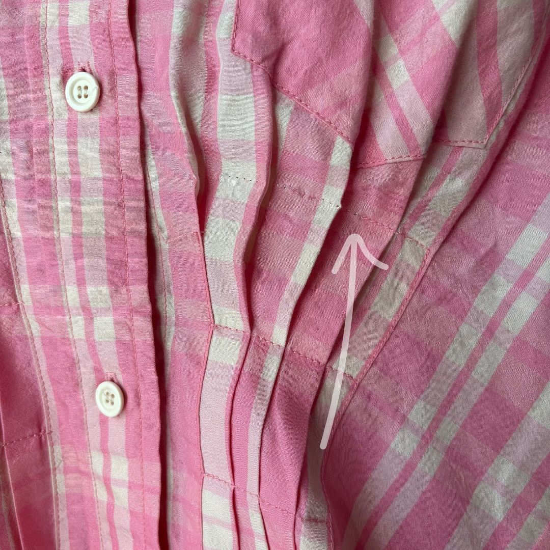 Isabel Marant Isabel Marant Emily Pink Plaid Pleated Button Up Top Sz 36/S Size S / US 4 / IT 40 - 6 Thumbnail