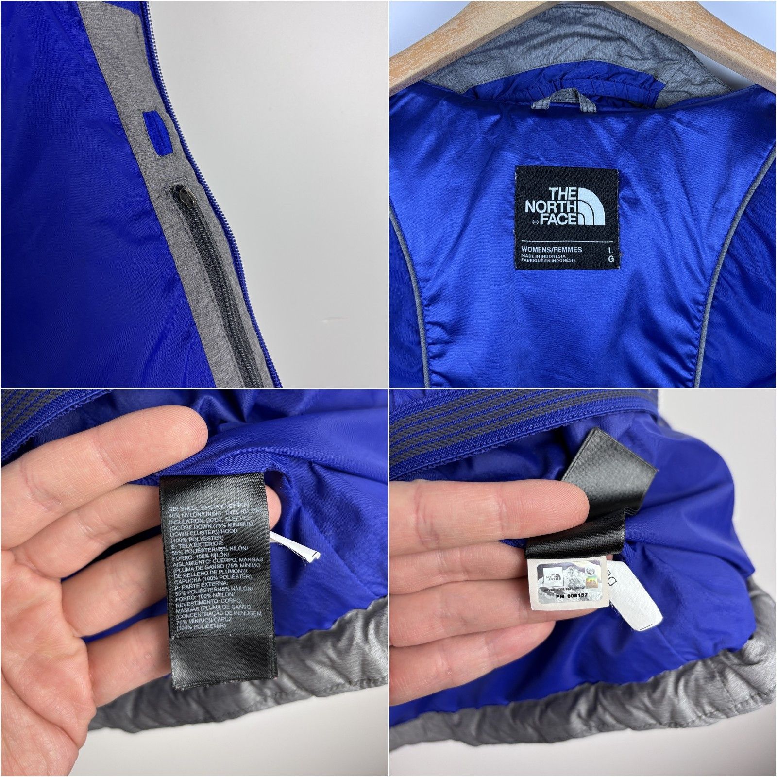 The North Face The North Face 550 Down Puffer Hooded Ski Jacket Gray Size L Size L / US 10 / IT 46 - 10 Thumbnail