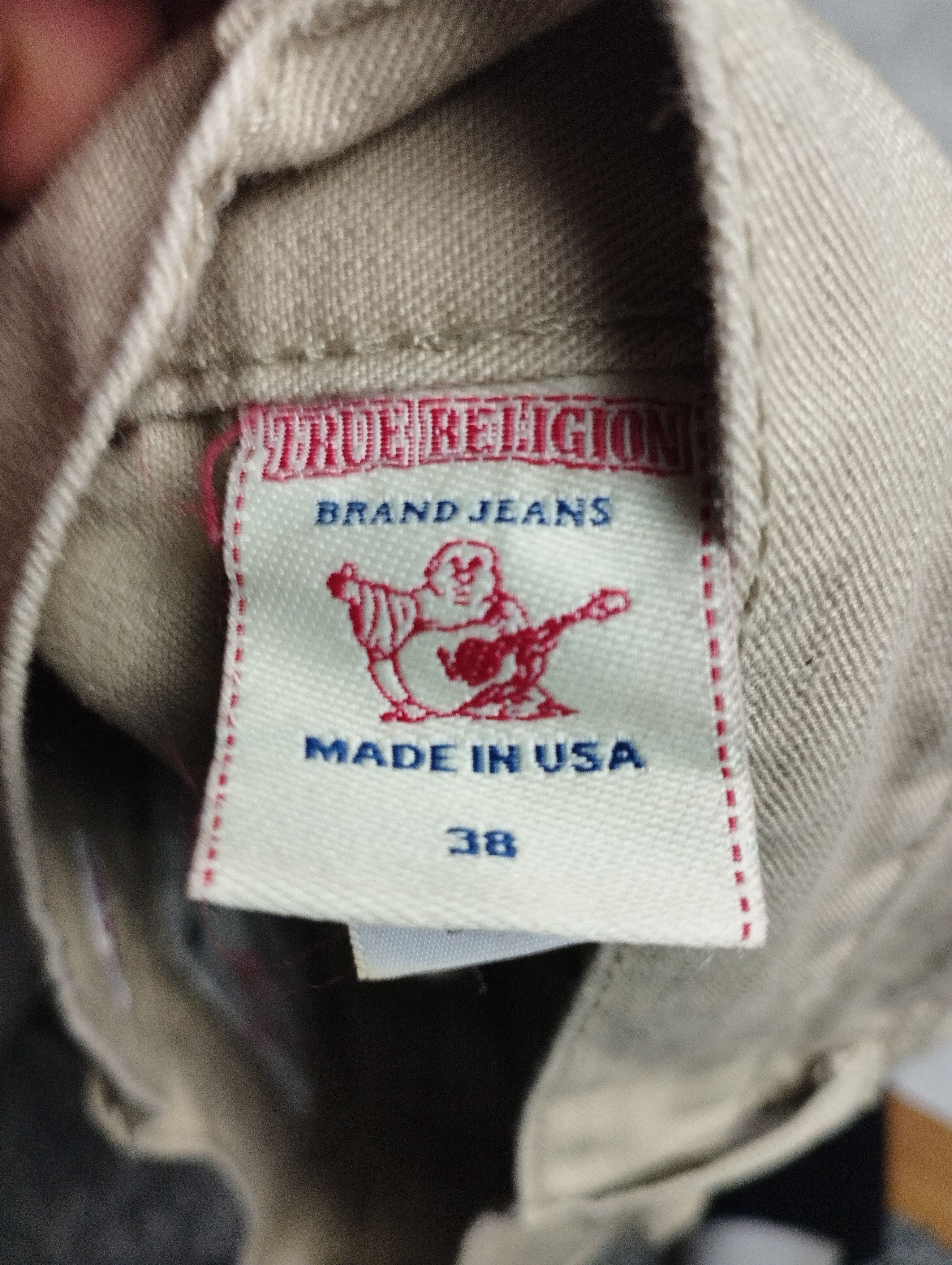 True Religion × Vintage True Religion Straight Beige Jeans Pants Ricky Super T Size US 34 / EU 50 - 9 Thumbnail