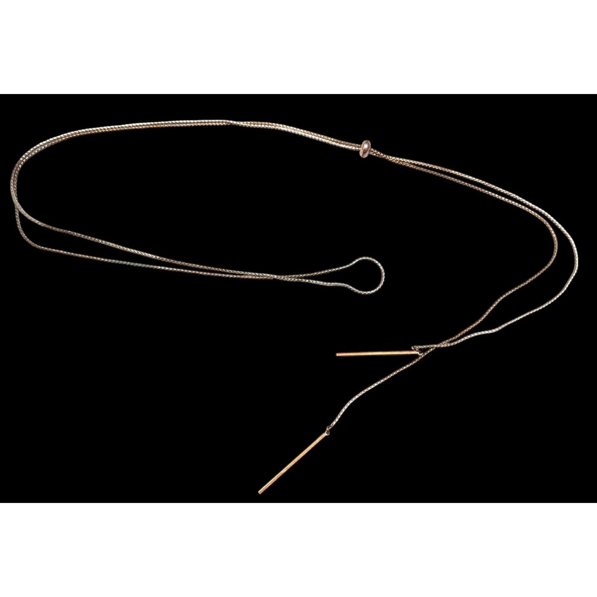 Other Minimalist Gold Tone Bolo Chain Necklace With Pillar Ends Size ONE SIZE - 3 Thumbnail