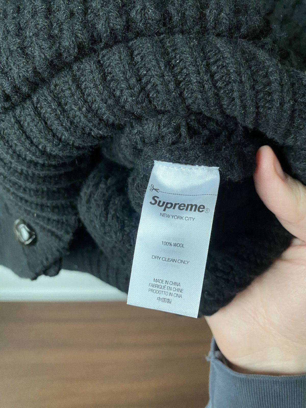 Supreme Waffle Knit Cardigan 