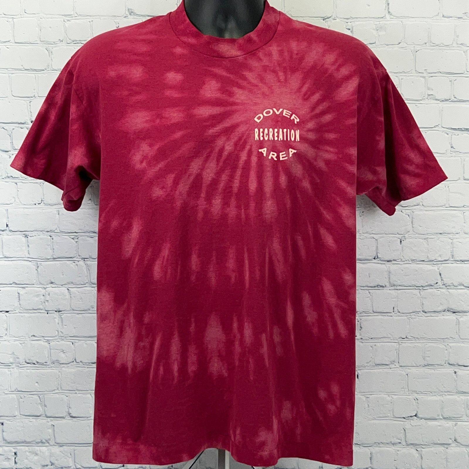 Fruit Of The Loom Vintage 90s Dover Recreation Area T Shirt Red Unisex L Size US L / EU 52-54 / 3 - 2 Thumbnail