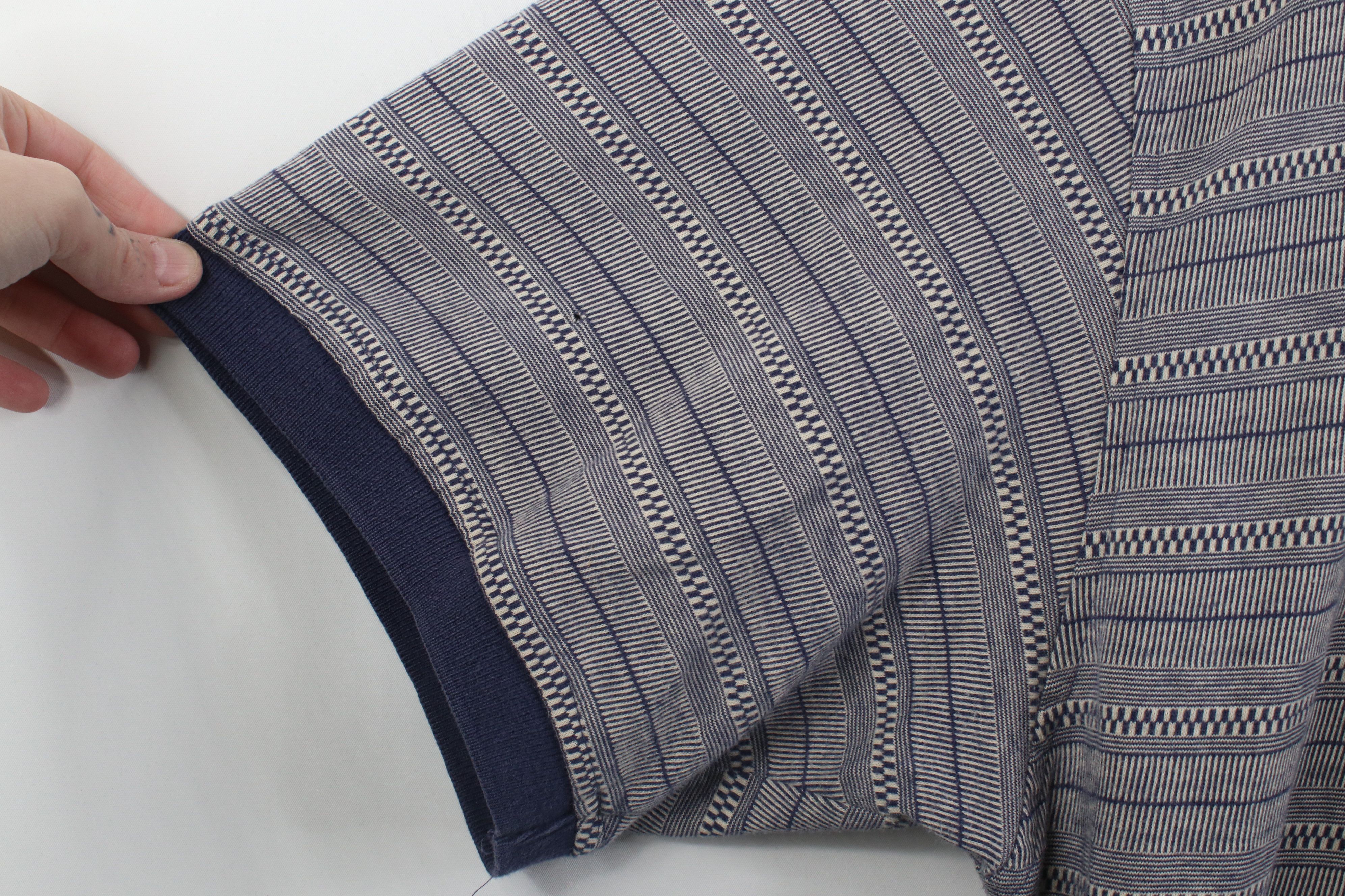 Vintage Vintage 90s Streetwear Fit Striped Knit Golf Polo Shirt Size US L / EU 52-54 / 3 - 5 Thumbnail