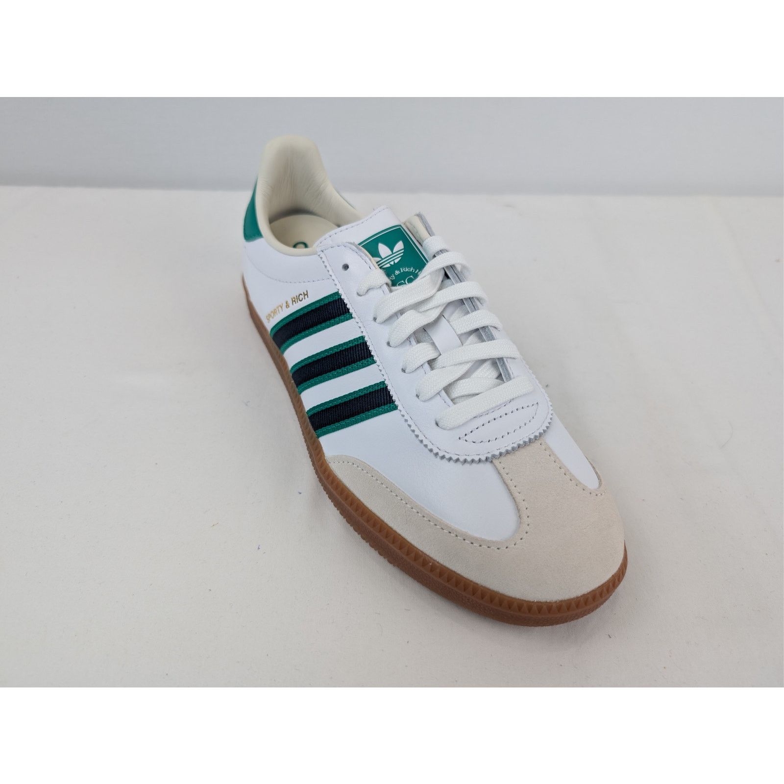 Adidas × Sporty & Rich o1rshd1 AS 250 Low-Top Sneakers in White / Green Size US 11.5 / EU 44-45 - 3 Thumbnail