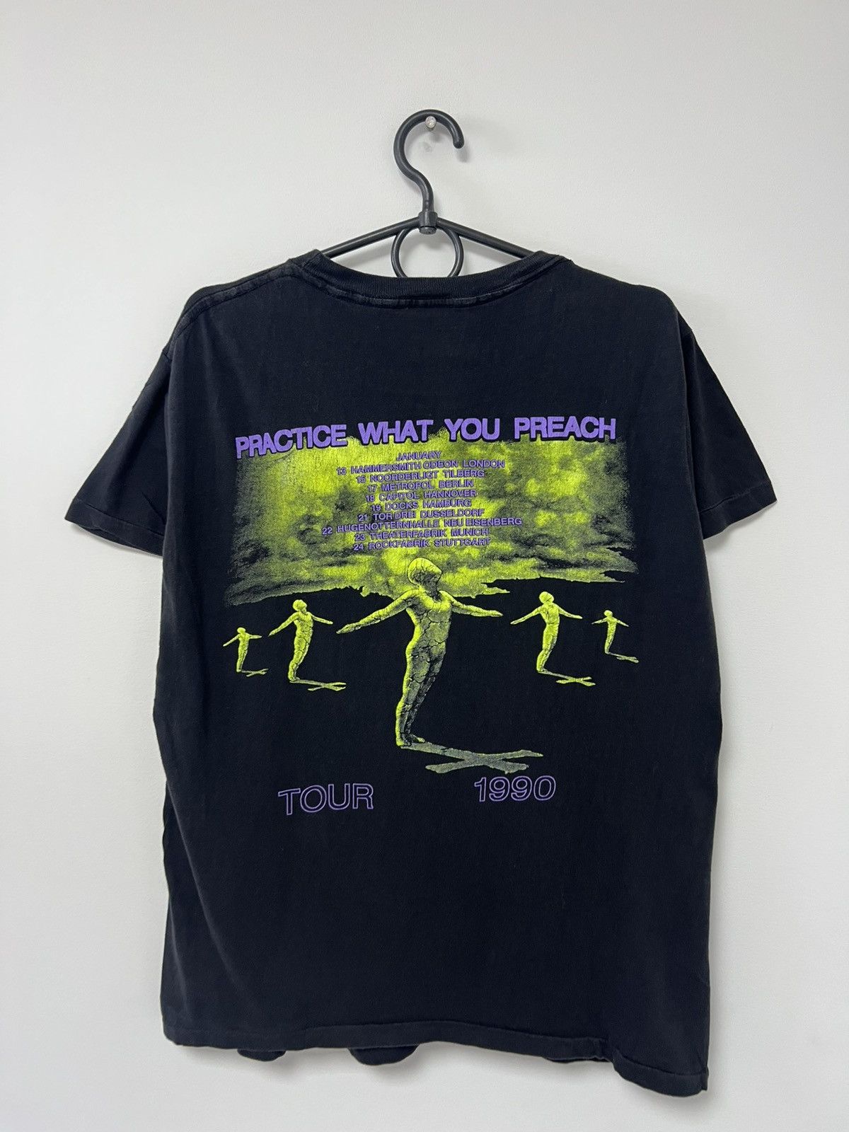 Band Tees Vintage Testament Practice What you Preach 1990 Tour sz M Size US M / EU 48-50 / 2 - 5 Thumbnail