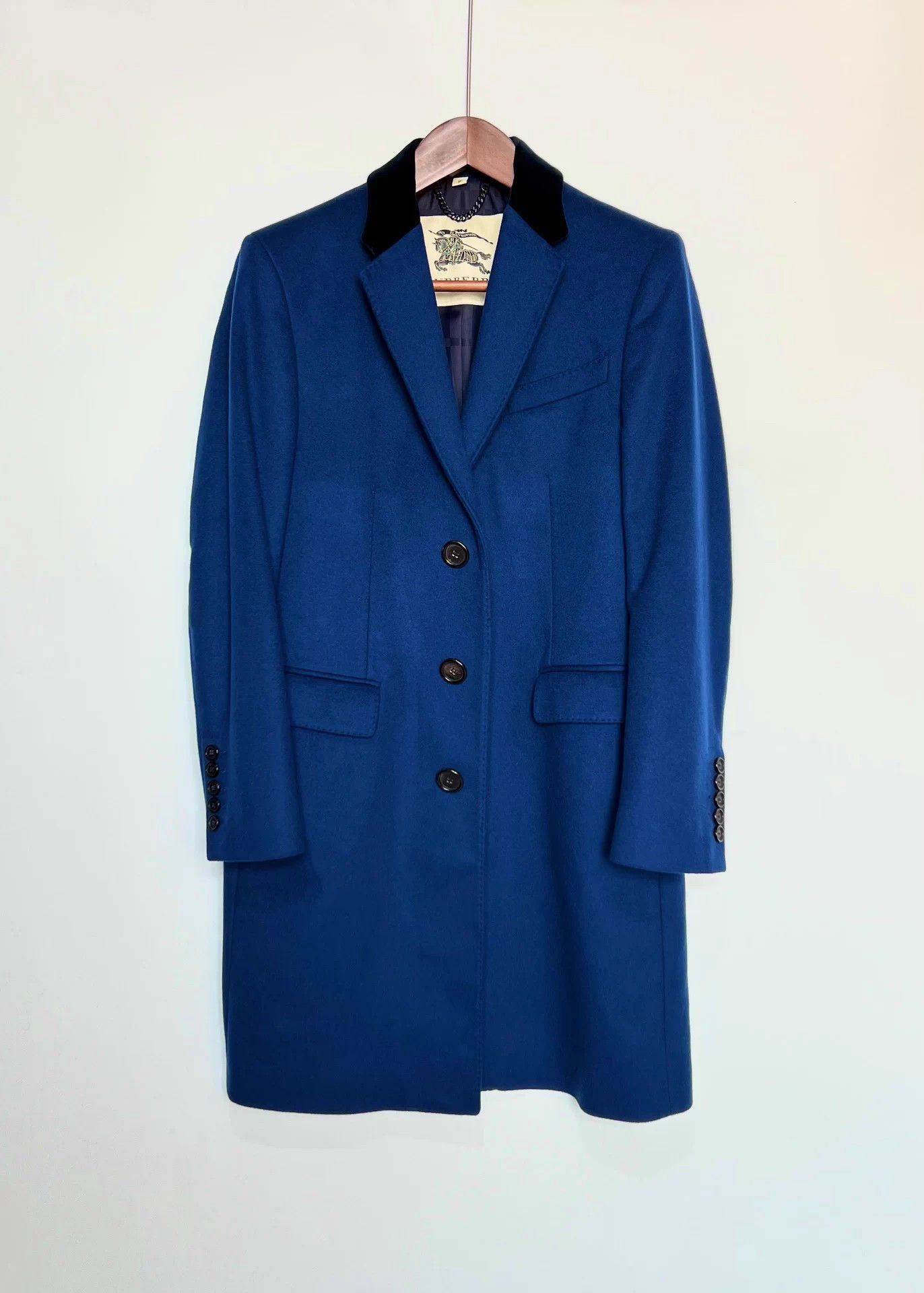 Burberry Burberry Blue Wool Cashmere Chester Coat 48 Size US M / EU 48-50 / 2 - 1 Thumbnail