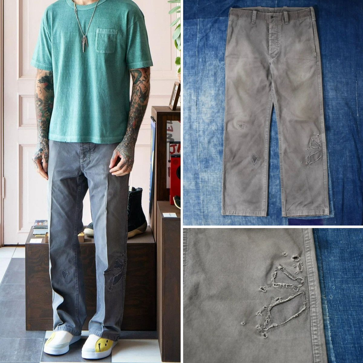 Visvim Visvim 20aw Gifford Pants Dmgd size2 Grey | Grailed