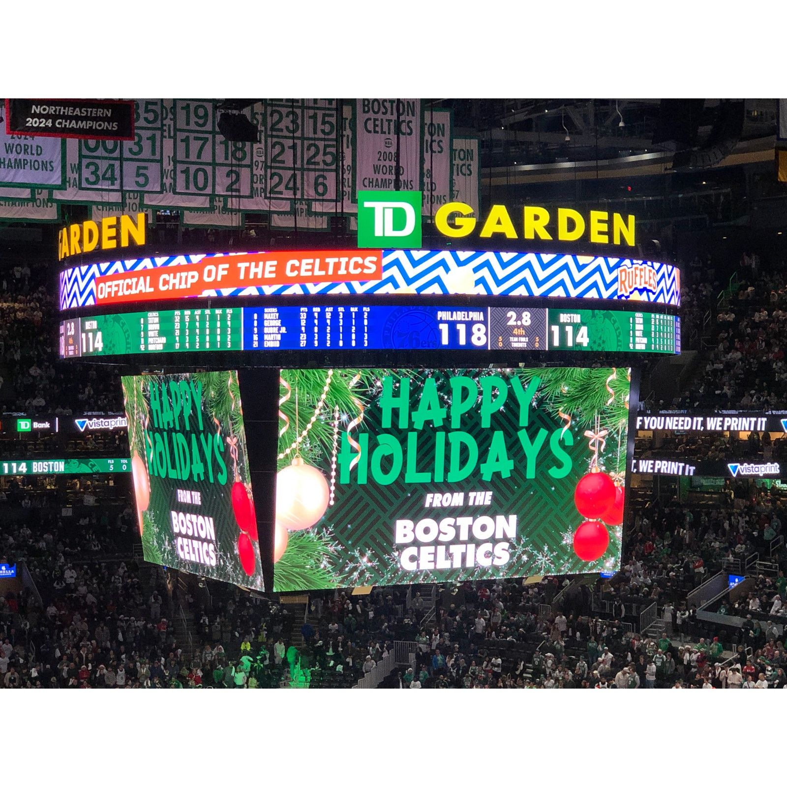 NBA Boston Celtics v Philadelphia 76ers 12/25/2024 Xmas Poster Size ONE SIZE - 10 Thumbnail