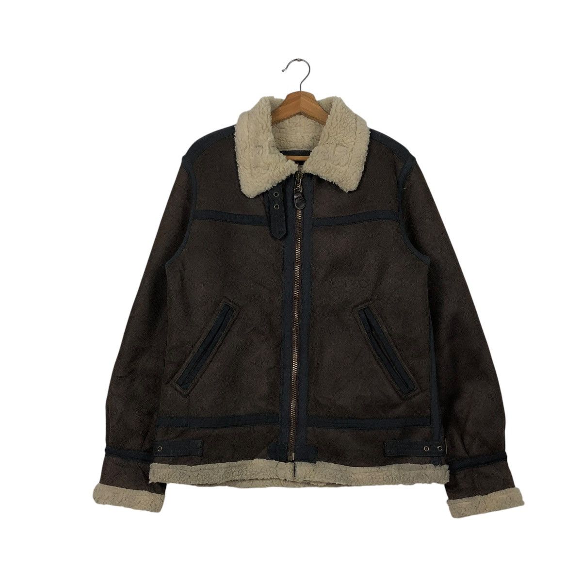 Alpha Industries VINTAGE SHEARLING LEATHER SHEEPSKIN JACKET ALPHA INDUSTRIES Size US L / EU 52-54 / 3 - 3 Thumbnail