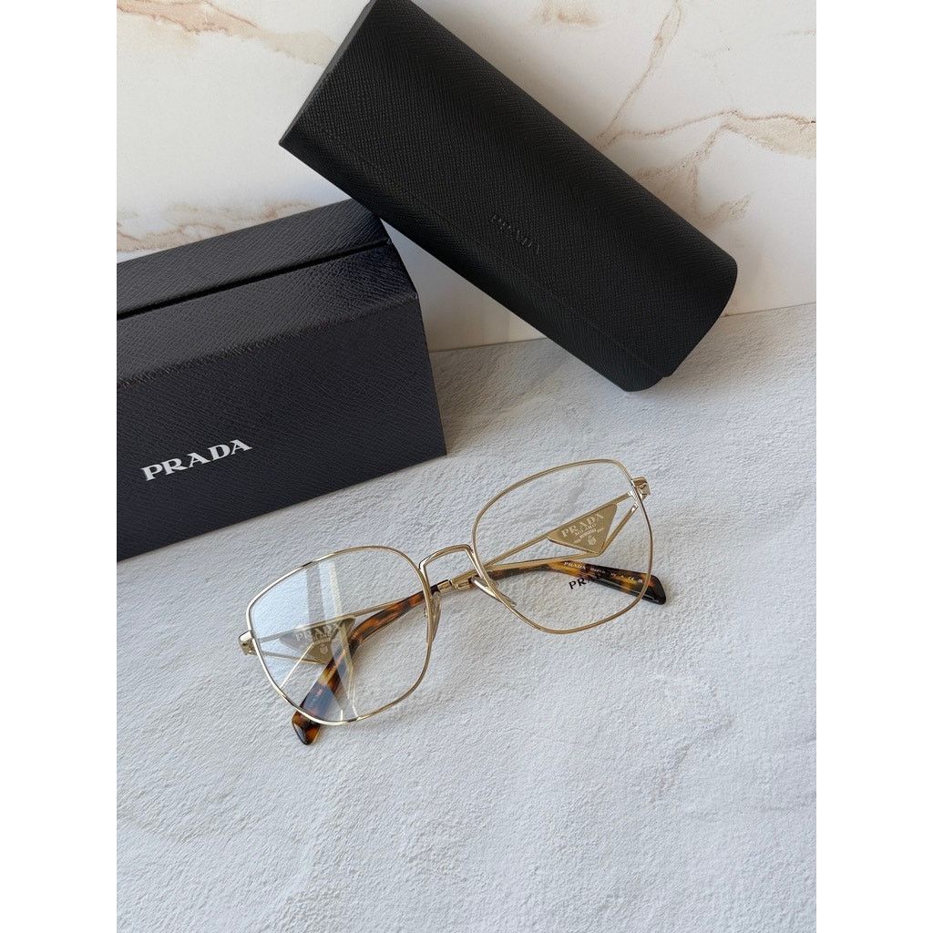 Prada NEW Prada PRA54VD Eyeglasses Frames in Gold White Size ONE SIZE - 3 Thumbnail