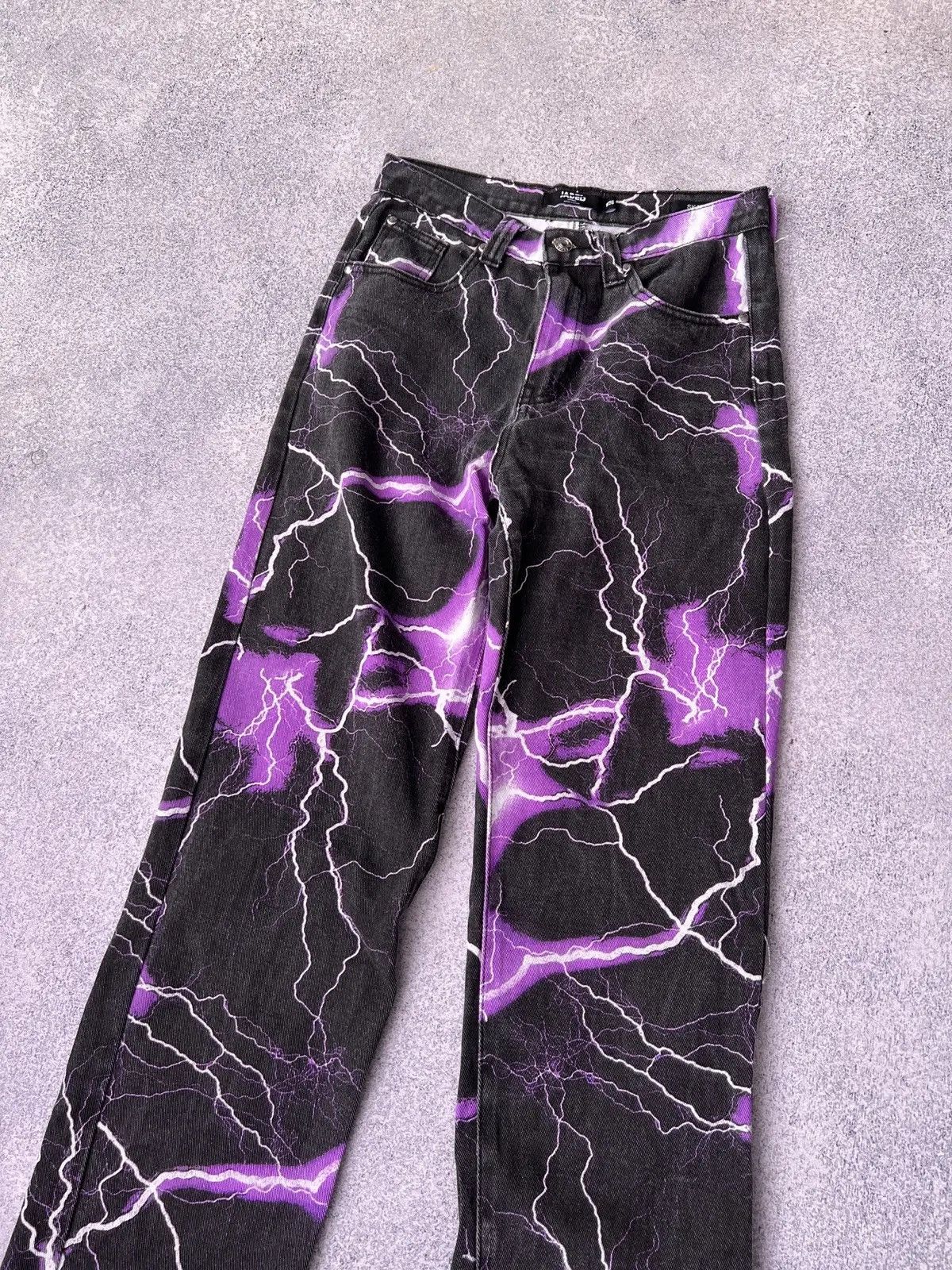Jaded London × Vintage Vintage Jaded London women’s Purple Lightning Skate jeans Size 28" / US 6 / IT 42 - 5 Thumbnail