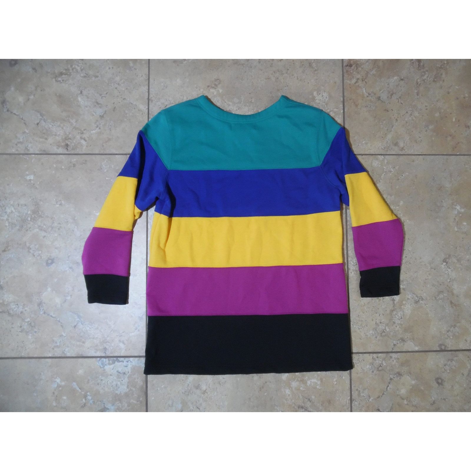 Other Petite Sophisticate Color Block Sweatshirt Shirt Sz S 1990s Size S / US 4 / IT 40 - 2 Thumbnail