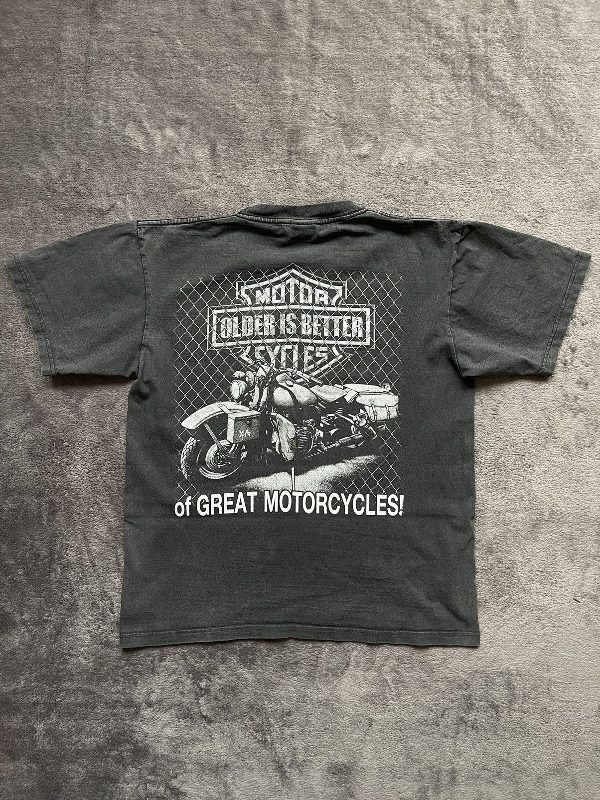 Vintage Harley Davidson Motor Cycles Older Is Better Size US L / EU 52-54 / 3 - 2 Thumbnail