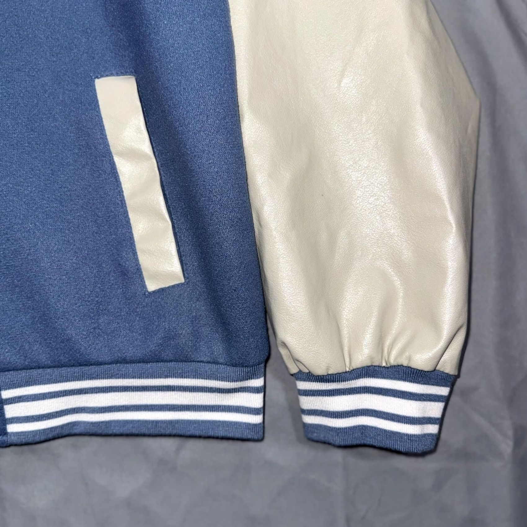 Vintage VAMTAC Varsity Jacket Mens M Blue White Heart Graphic 1965 Snap Button Jacket Size US M / EU 48-50 / 2 - 5 Thumbnail