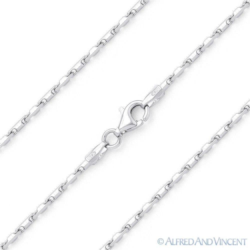Other 1.2mm Heshe Bar Link Italian Chain Necklace - 22" Size ONE SIZE - 1 Thumbnail