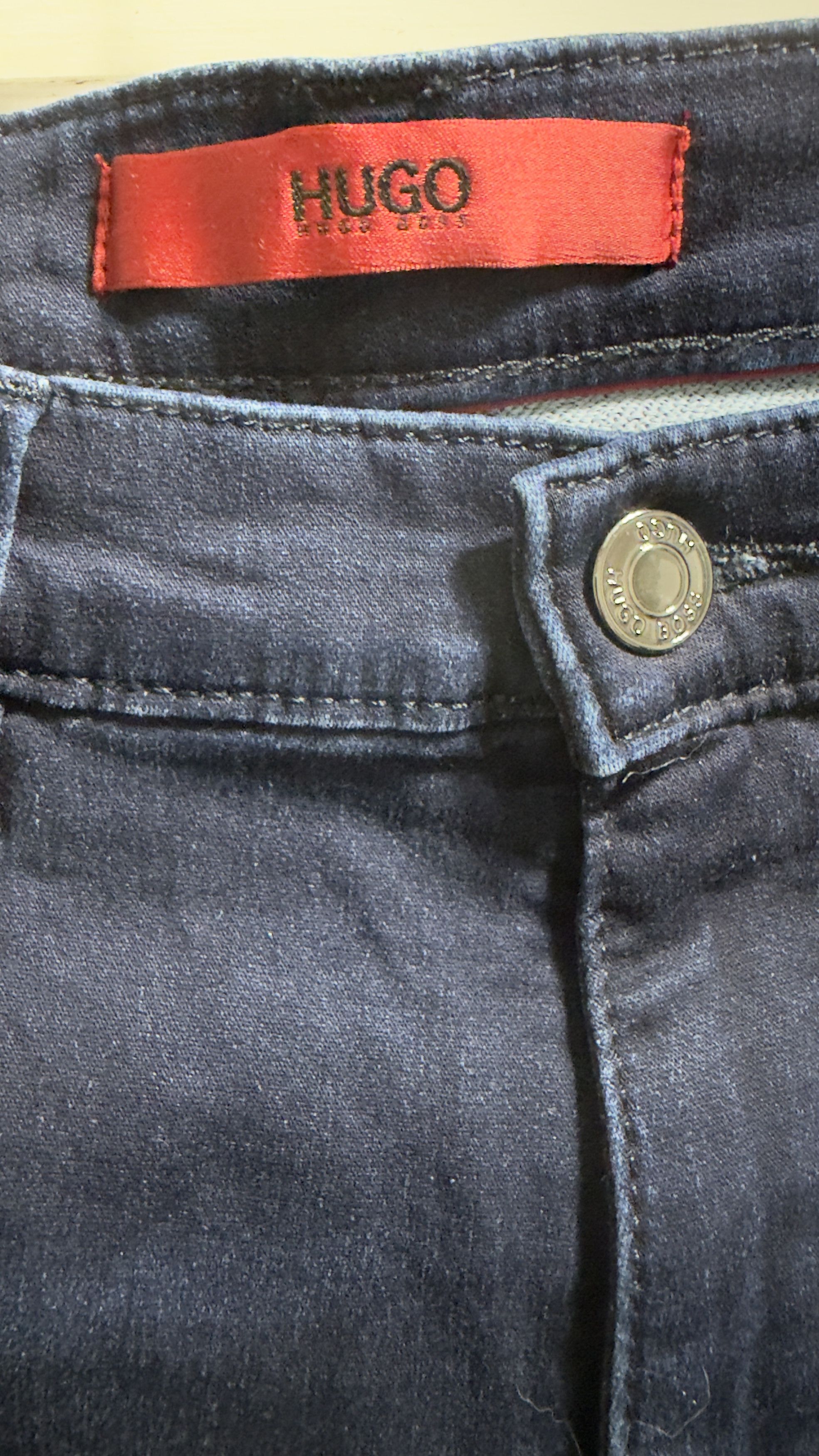 Hugo Boss Reverse Logo Delware Slim Fit Denim Navy Jeans Size US 32 / EU 48 - 6 Thumbnail