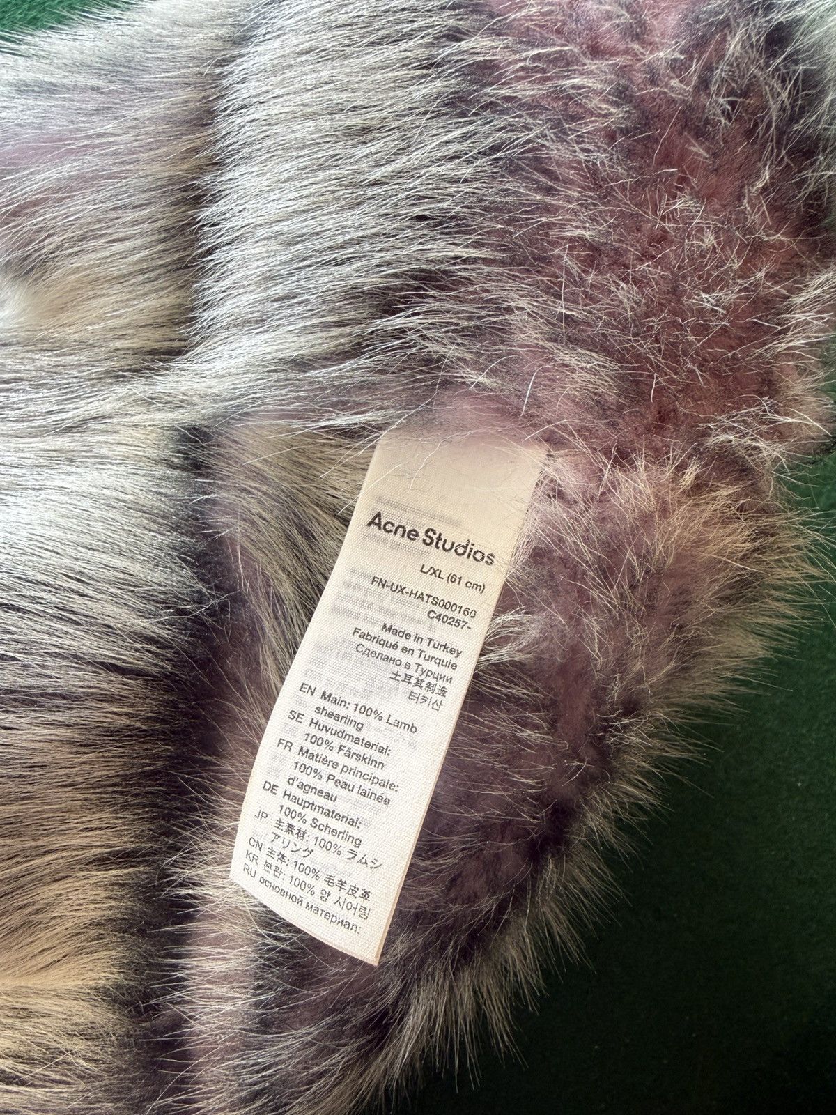 Acne Studios Acne Studios Purple Fur Hat Size ONE SIZE - 5 Thumbnail