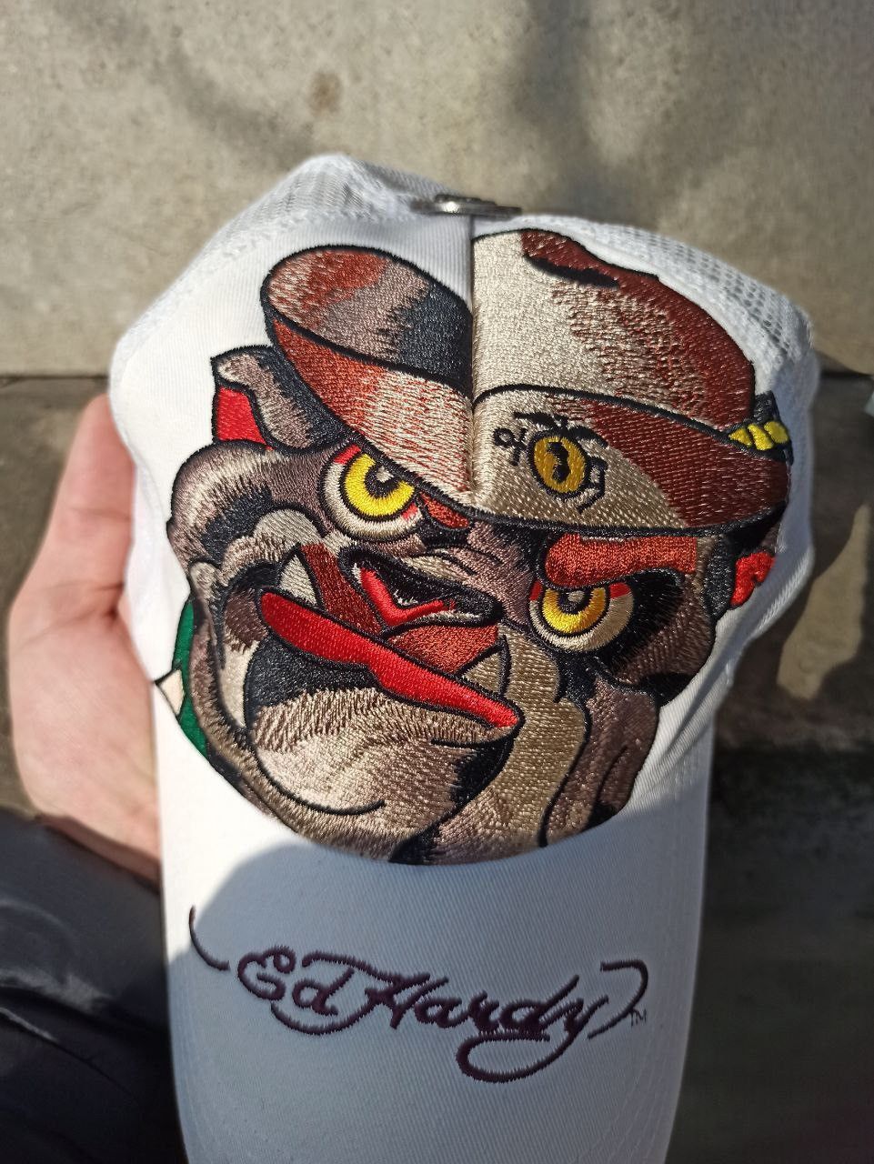 Ed Hardy Edhardy white bulldog cap Size ONE SIZE - 2 Thumbnail