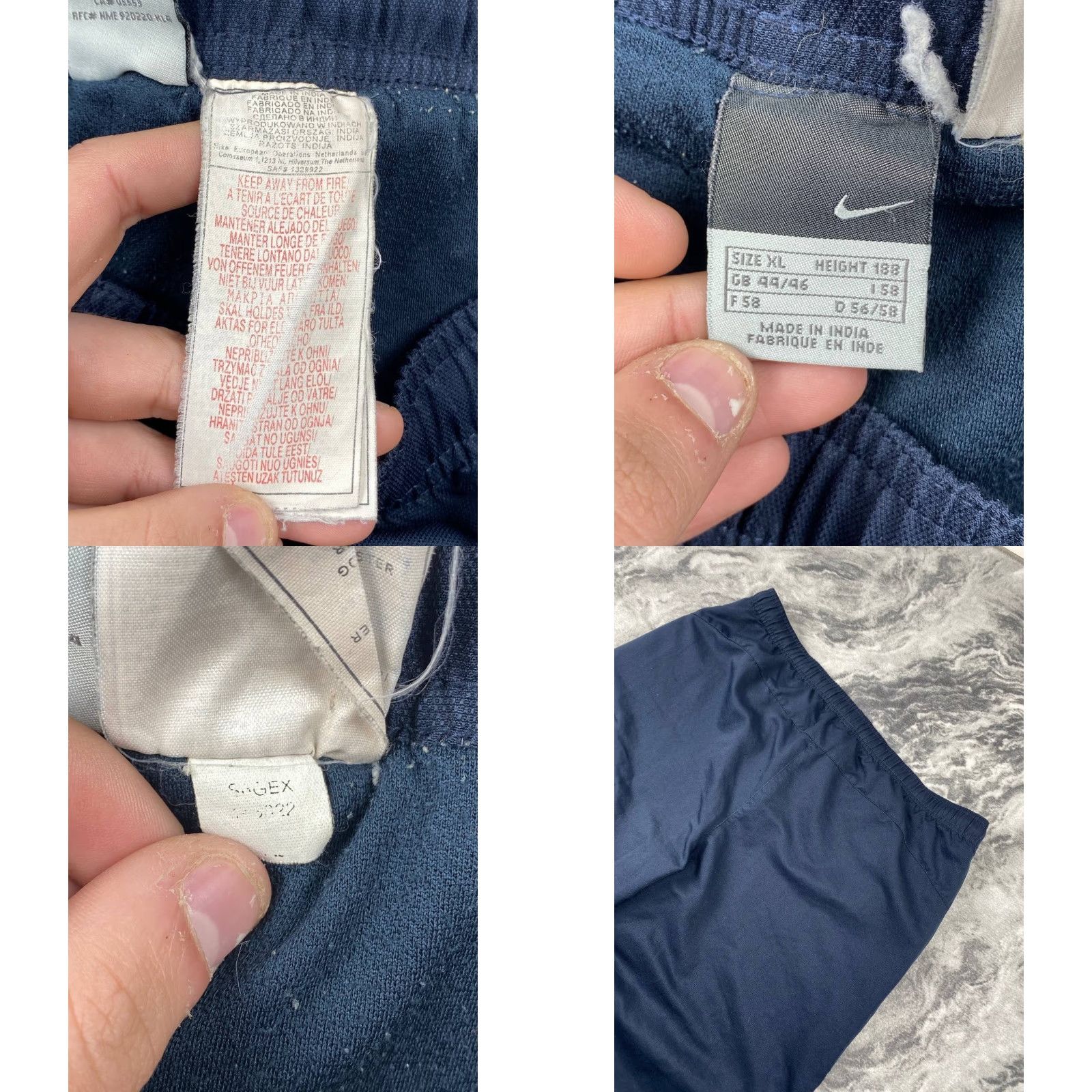 Nike Vintage Nike FC Barcelona Nylon Track Pants Men XL Blue 90s Soccer Activewear Pants Size US 36 / EU 52 - 10 Thumbnail