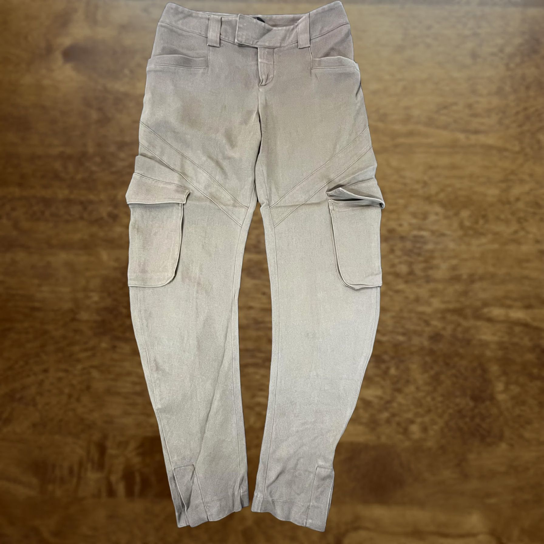 Vintage Brown Cargo Pants Womens Medium Utility Pockets Straight Leg Stretch Casual Pants Size 29" - 1 Thumbnail