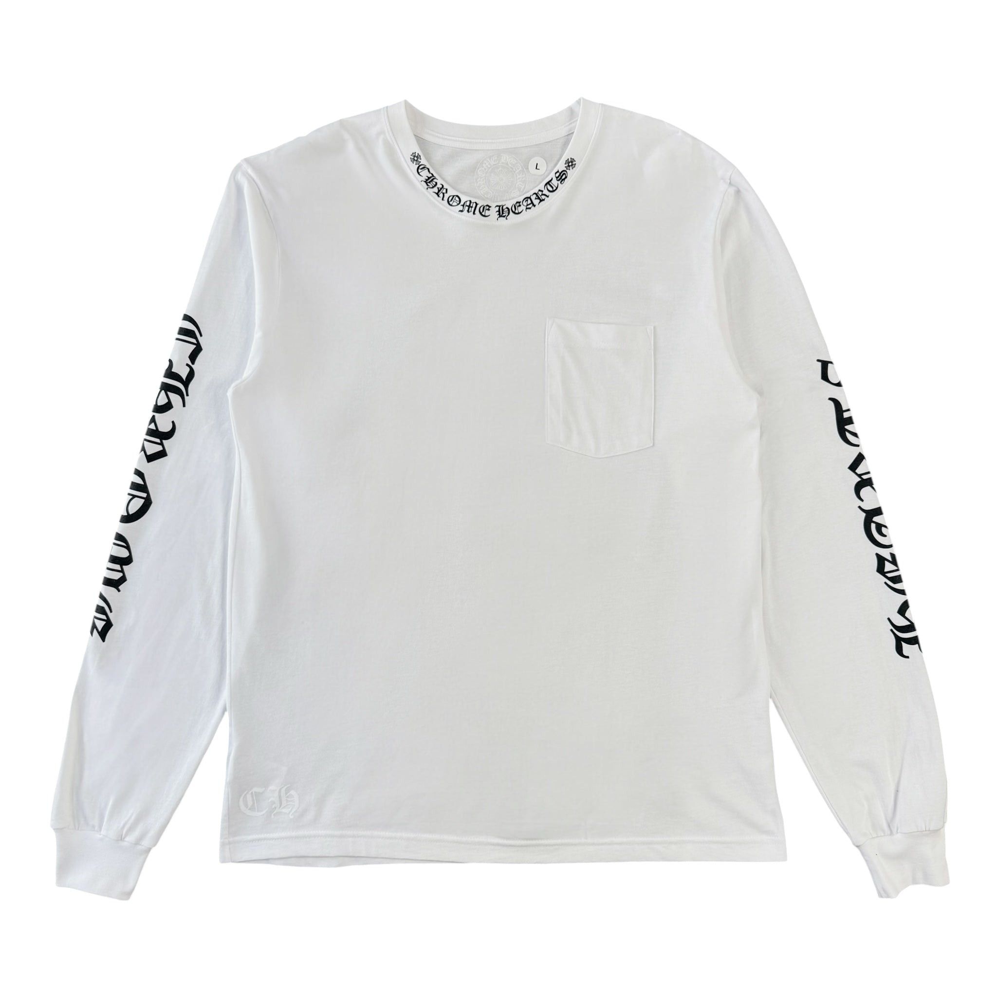 Chrome Hearts Scroll Logo Thermal Long Sleeve Tee Shirt