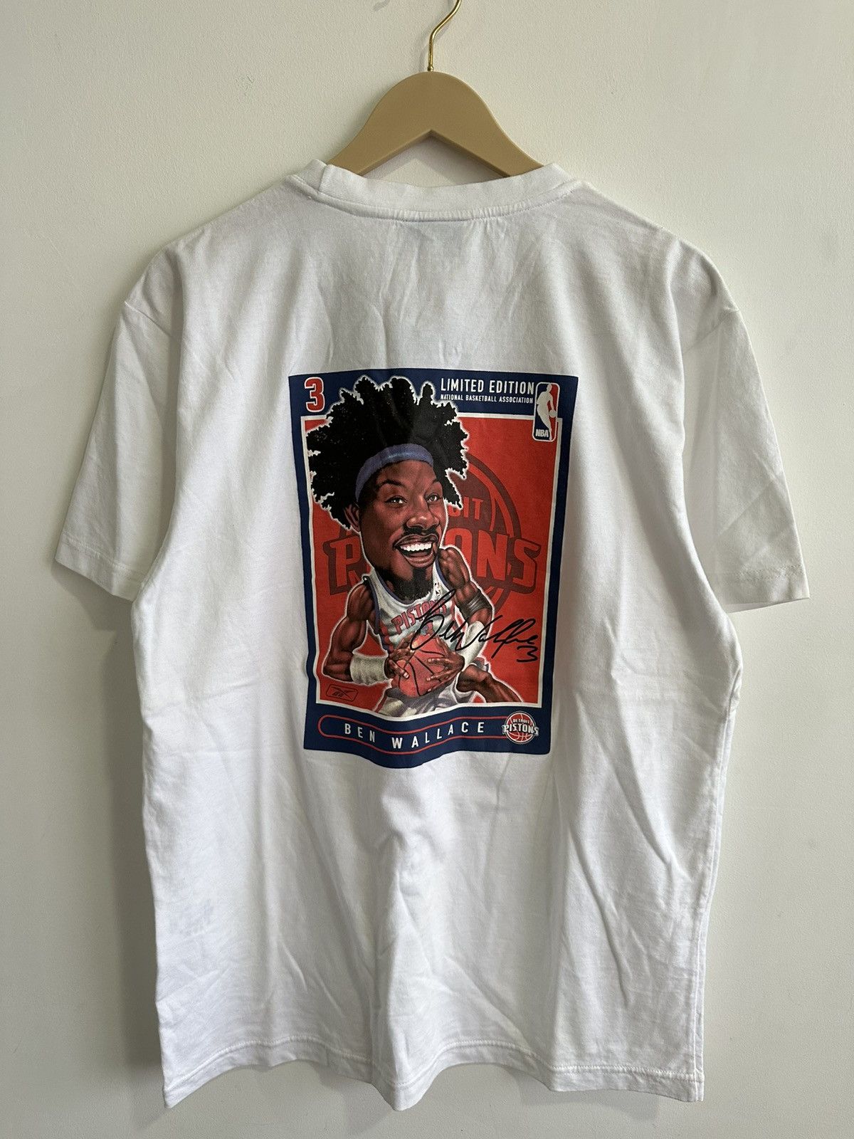 NBA × Rap Tees × Vintage Vintage Ben Wallace NOS NBA Detroit Pistons Raptees USA Size US L / EU 52-54 / 3 - 2 Thumbnail