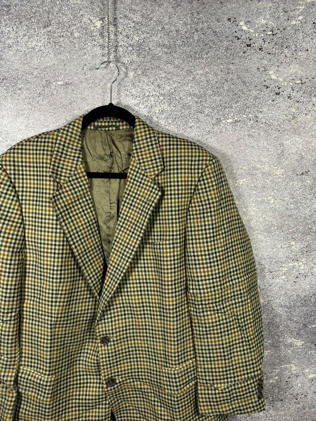 Burberry × Vintage Burberry’s Vintage Plaid Check Blazer Oldmoney Men’s Large Size 44R - 2 Thumbnail