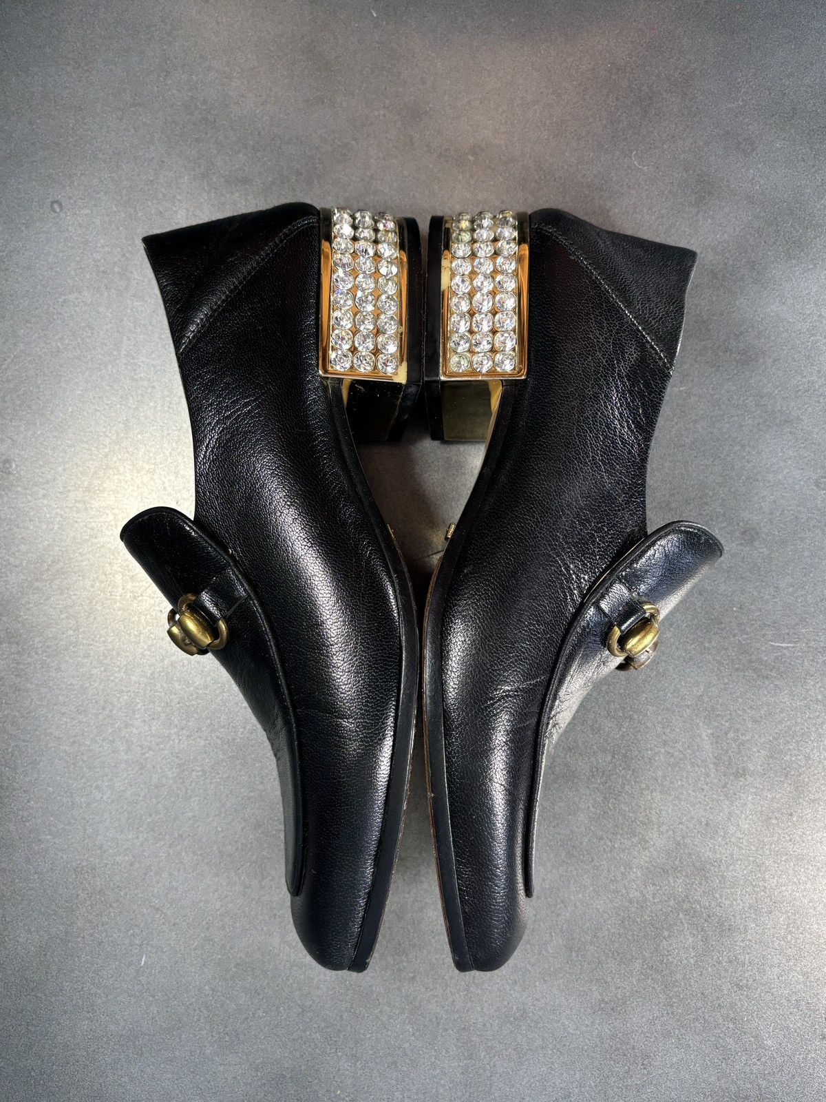 Gucci 2018 Gucci Horsebit Loafer Leather Mules Heels Crystal Jewel Size US 9 / IT 39 - 21 Thumbnail