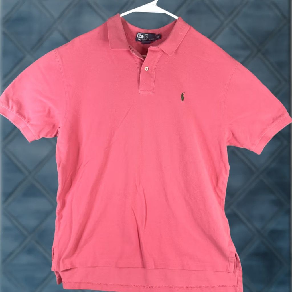 Polo Ralph Lauren Polo by Ralph Lauren Polo Shirt Mens XL Pink Solid Short Sleeve Pony Logo Casual Size US XL / EU 56 / 4 - 1 Thumbnail