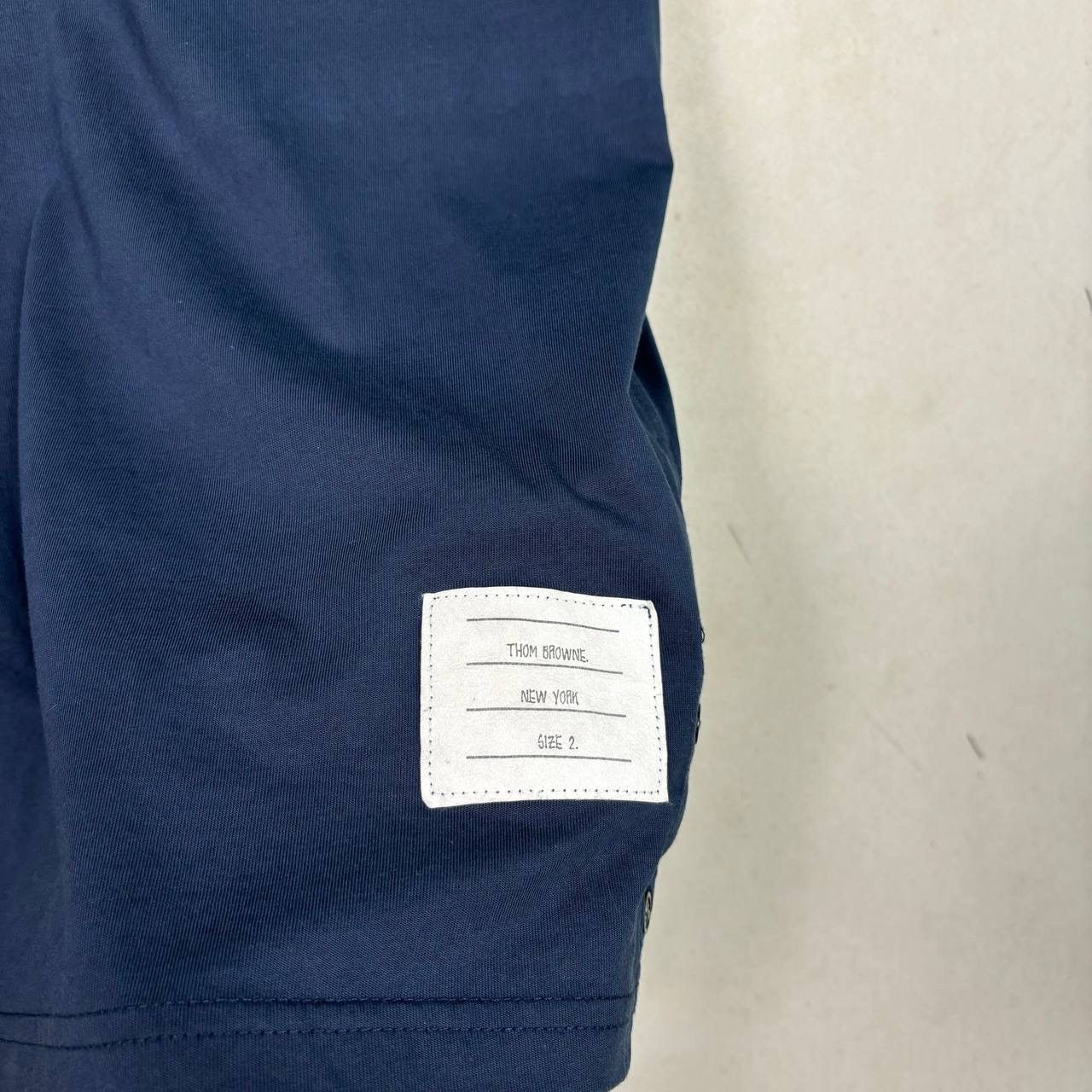 Thom Browne Thom Browne Navy Blue Polo Tshirt Size US M / EU 48-50 / 2 - 4 Thumbnail