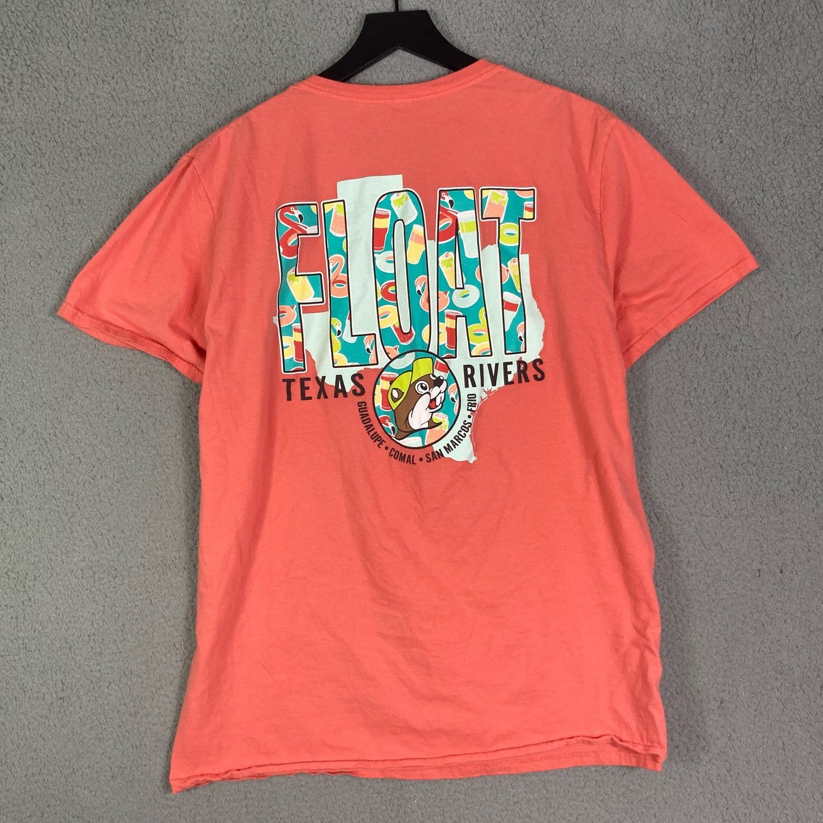 Other Buc-ee's Float Texas Rivers Graphic T-Shirt Small Coral Size US S / EU 44-46 / 1 - 4 Thumbnail