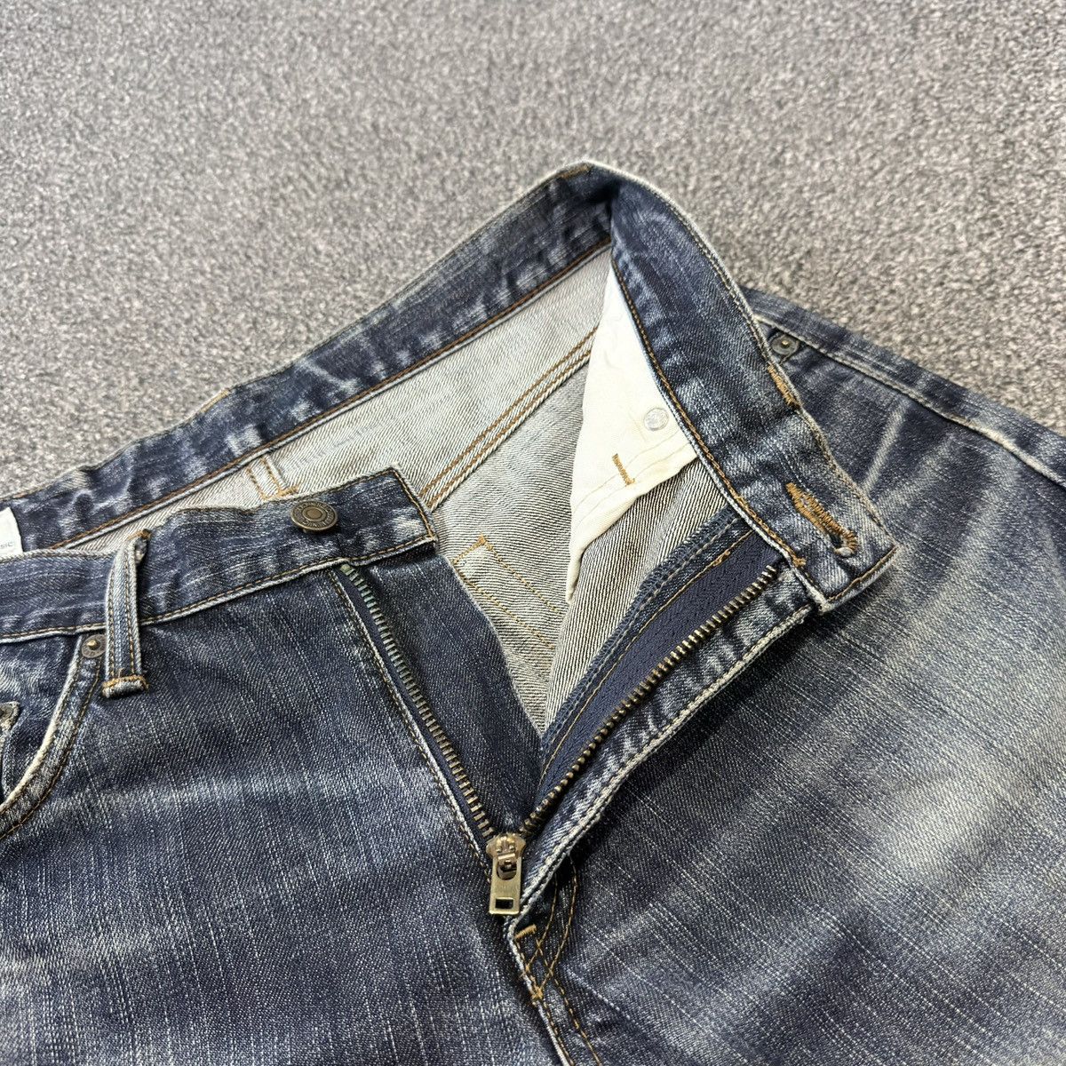 Kapital Vintage Edwin 403 Japanese Denim Distressed Fade Indigo Jean Size US 30 / EU 46 - 15 Thumbnail