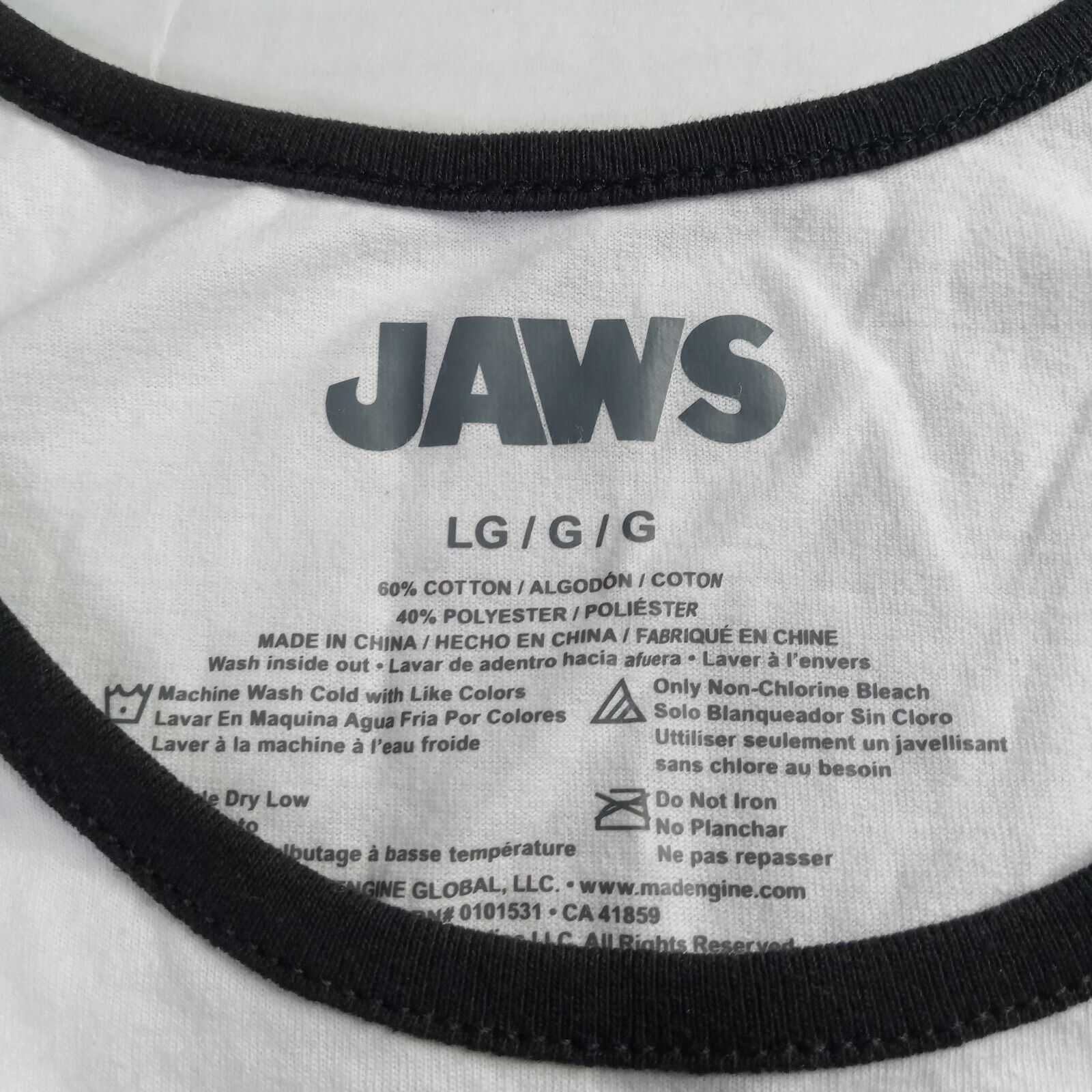 & Other Stories Universal Jaws Shark Tank Top Muscle Shirt Mens Size L White Size US L / EU 52-54 / 3 - 3 Thumbnail