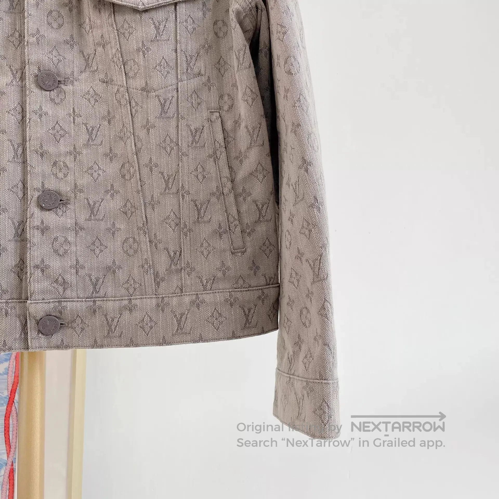 Louis Vuitton Beige Patterned Denim Jacket . Size US S / EU 44-46 / 1 - 4 Thumbnail