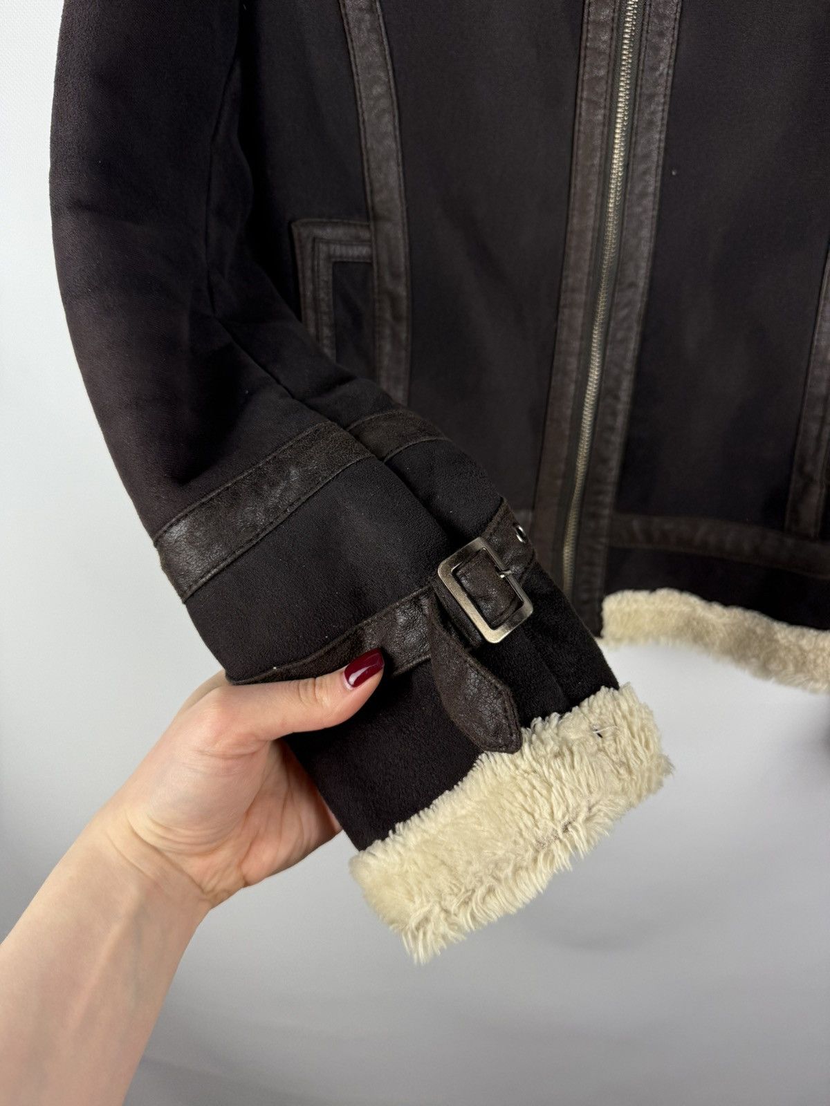 Armani Armani Jeans Ladies Faux Fur Aviator Y2K Bomber Jacket Size M / US 6-8 / IT 42-44 - 11 Thumbnail