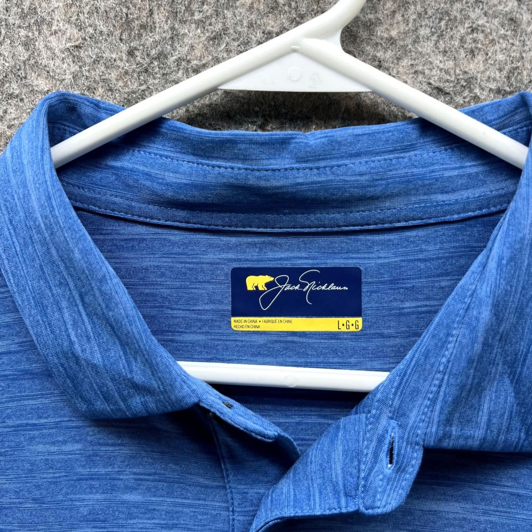 Vintage VINTAGE Jack Nicklaus Polo Shirt Men Large Heather Blue Bear Lakes Polyester Golf Casual Size US L / EU 52-54 / 3 - 5 Thumbnail