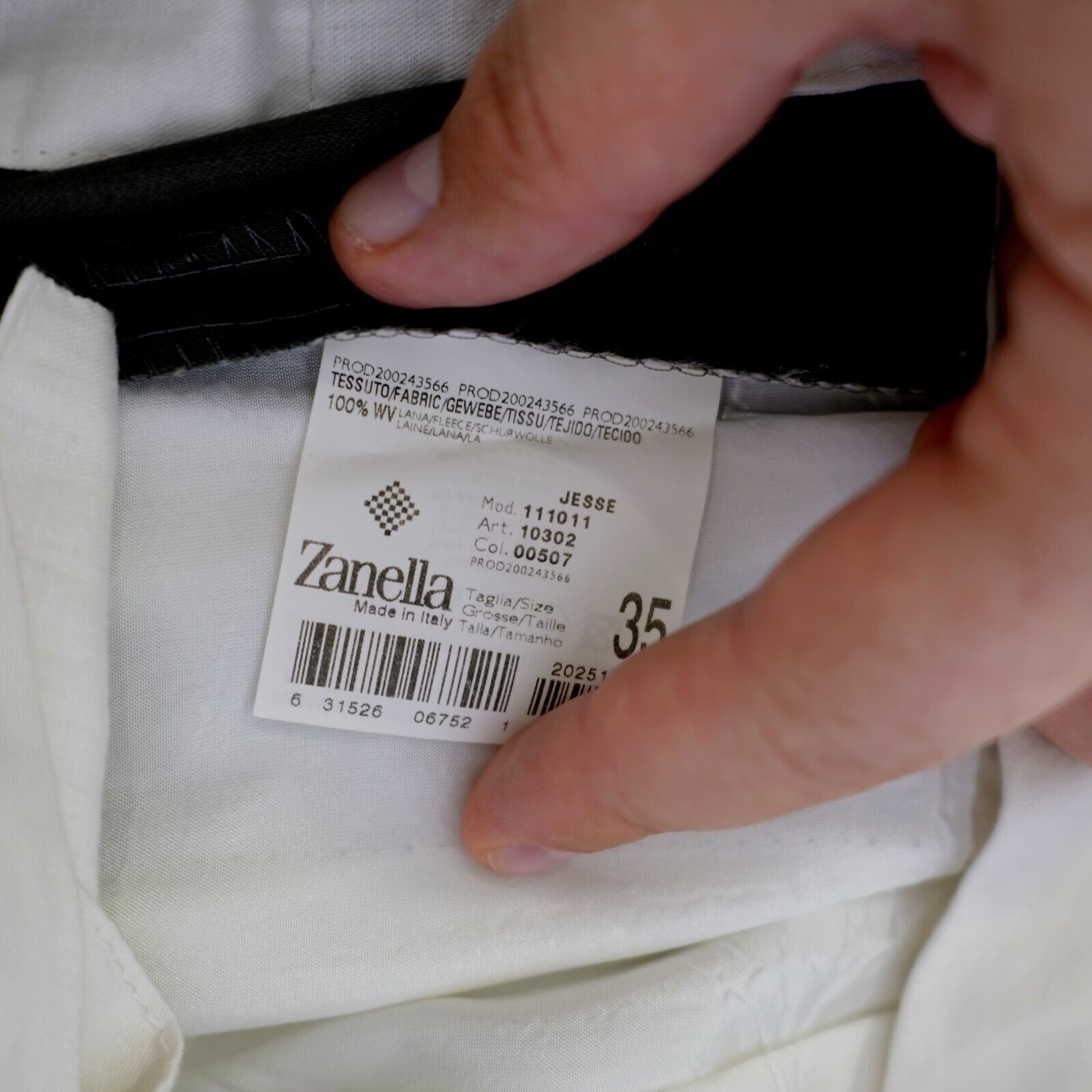 Zanella DAMAGED Zanella Jesse Wool Green 35/28 Dress Pants High Rise Size 34R - 8 Thumbnail