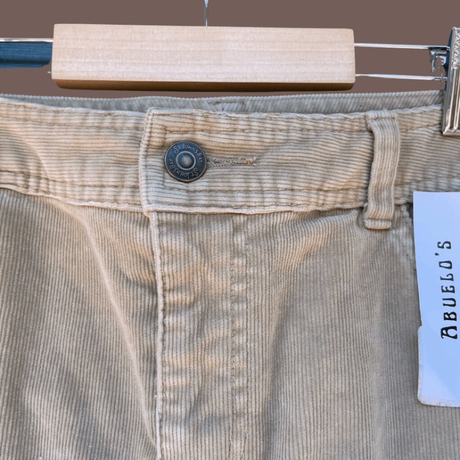 St. Johns Bay VTG Corduroy Maxi Skirt | St. John’s Bay Beige Y2K | Size 8 Size 30" / US 8 / IT 44 - 3 Thumbnail