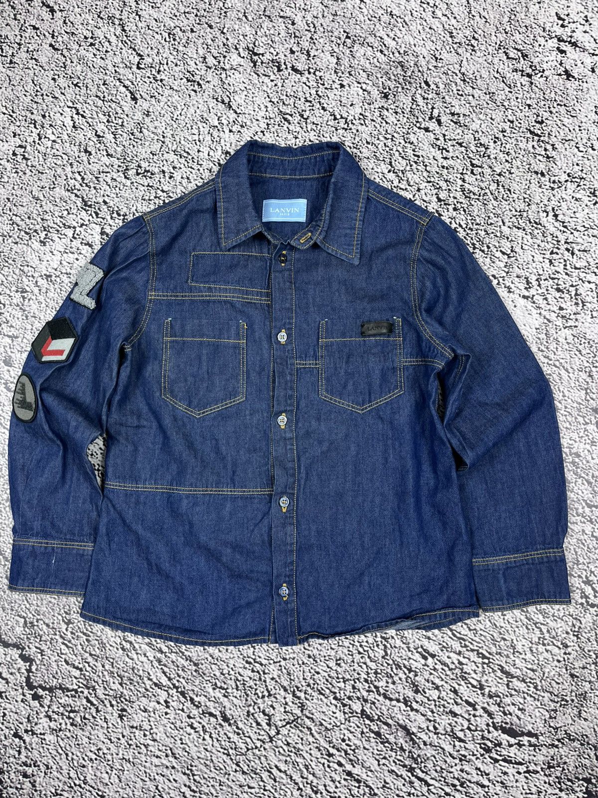 Lanvin Lanvin patched aviator for kids baby shirt Size US XXS / EU 40 - 1 Thumbnail