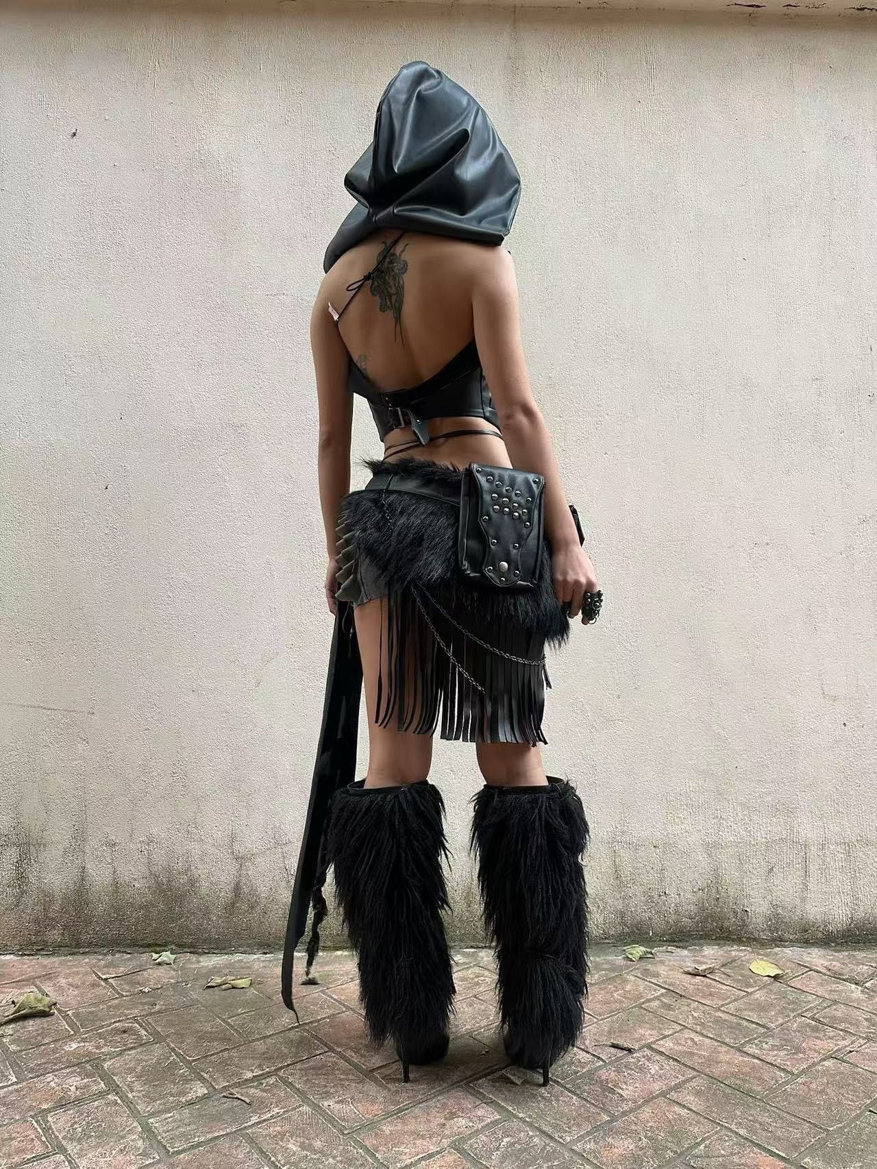 Designer × Japanese Brand visual kei gothic faux leather